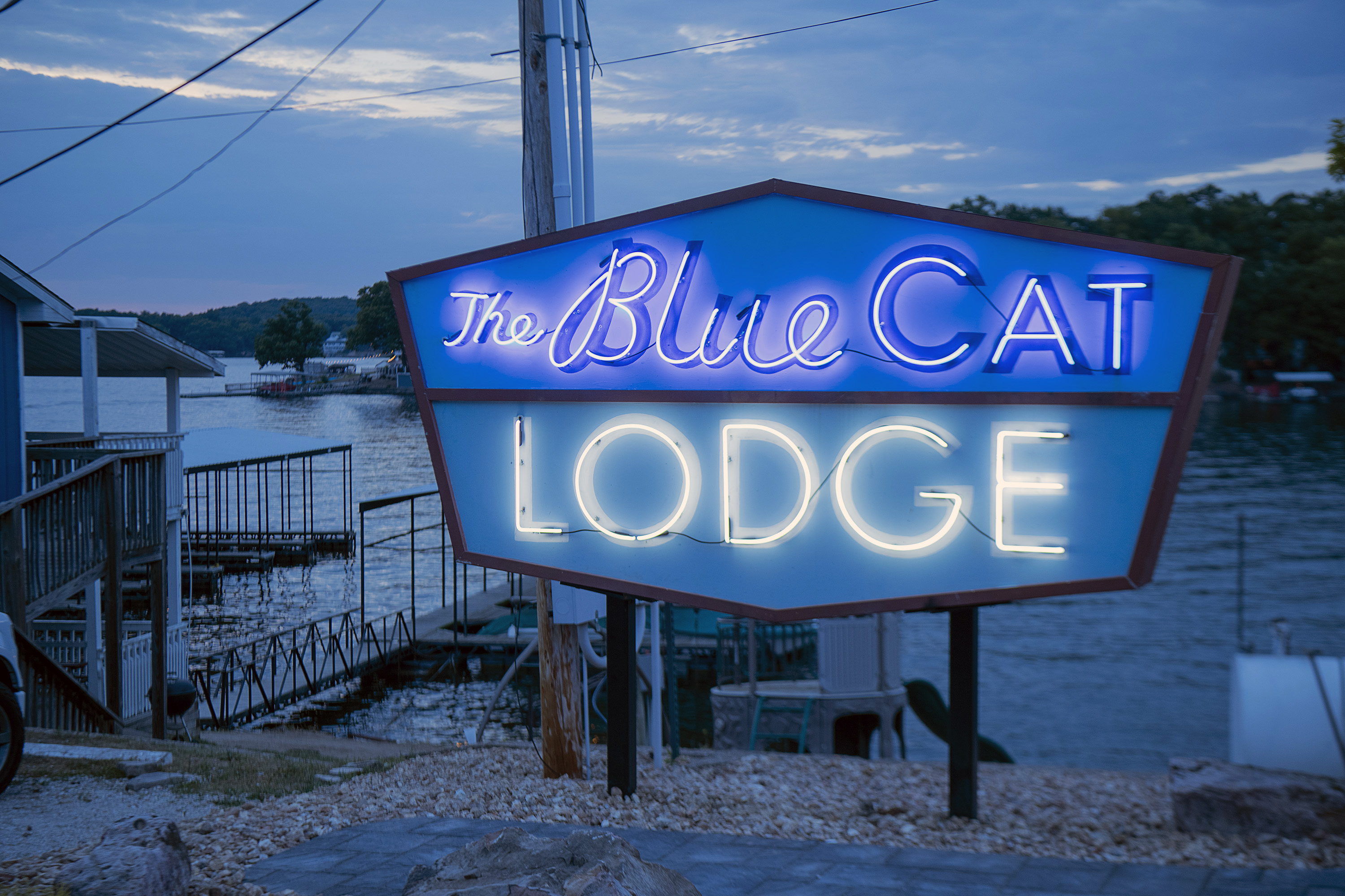 Ozark Blue Cat Lodge Wall Sign Perfect for Fans of the TV 