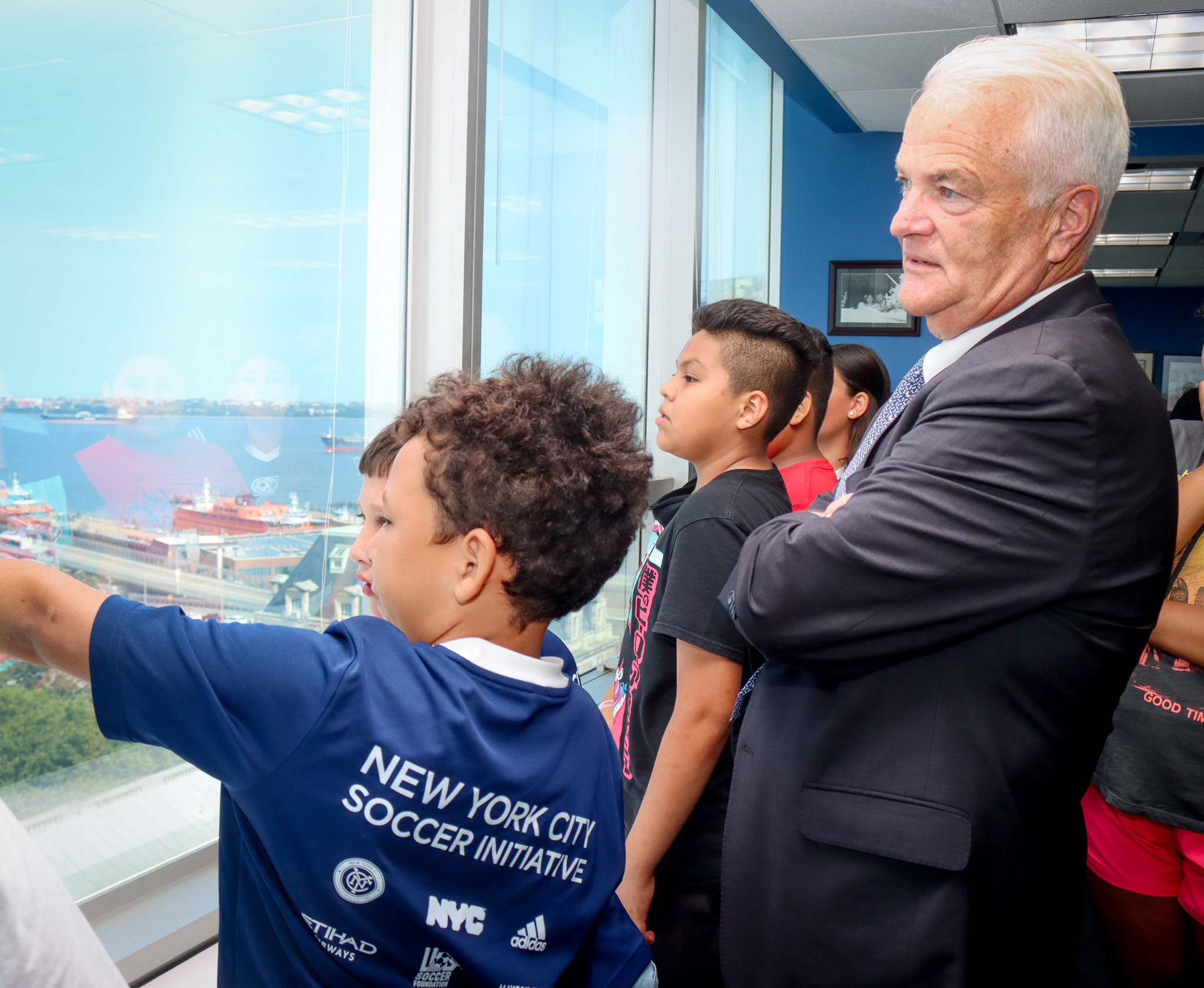 District Attorney Michael McMahon celebrates Staten Island soccer