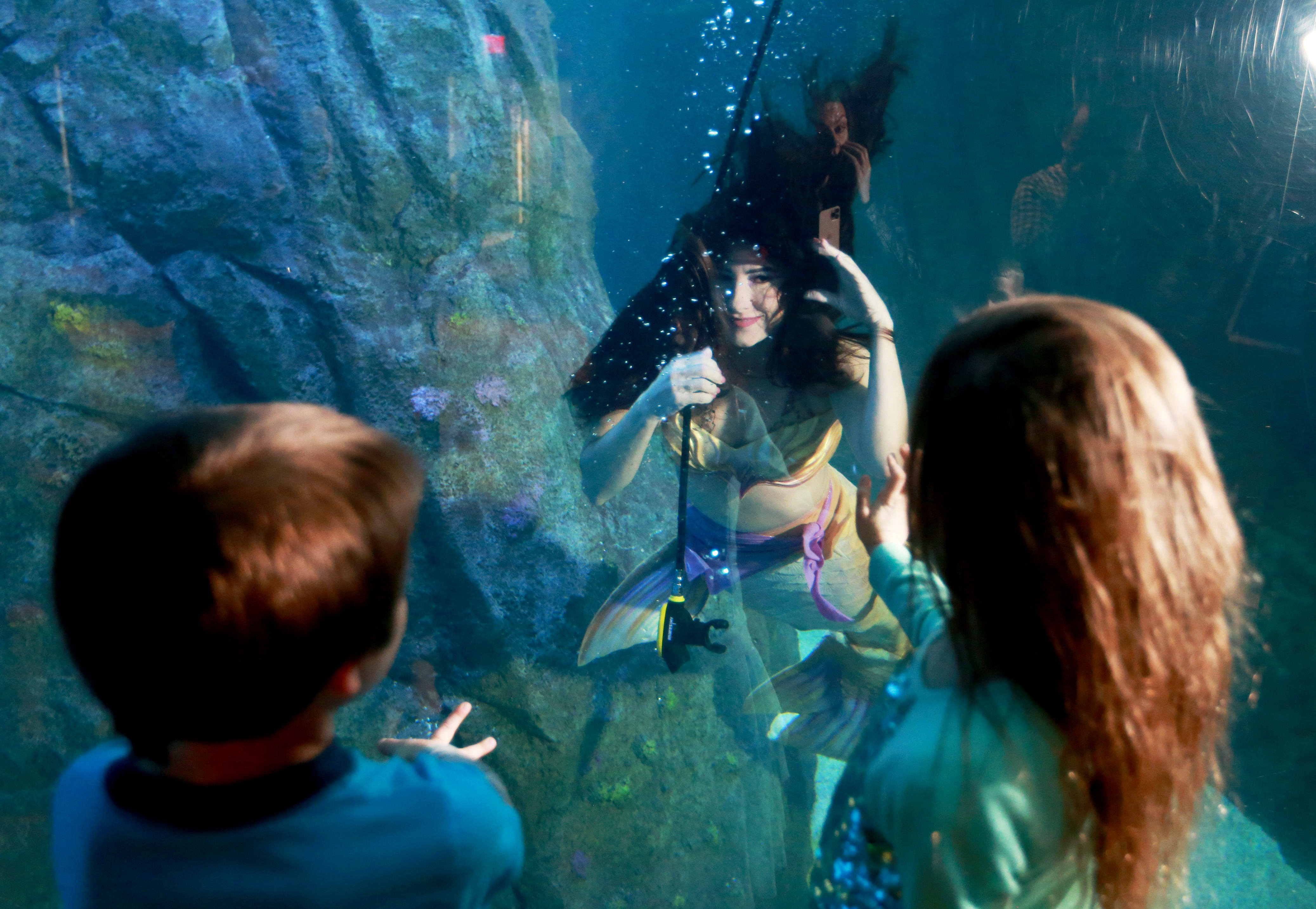 Mermaids swim into Adventure Aquarium