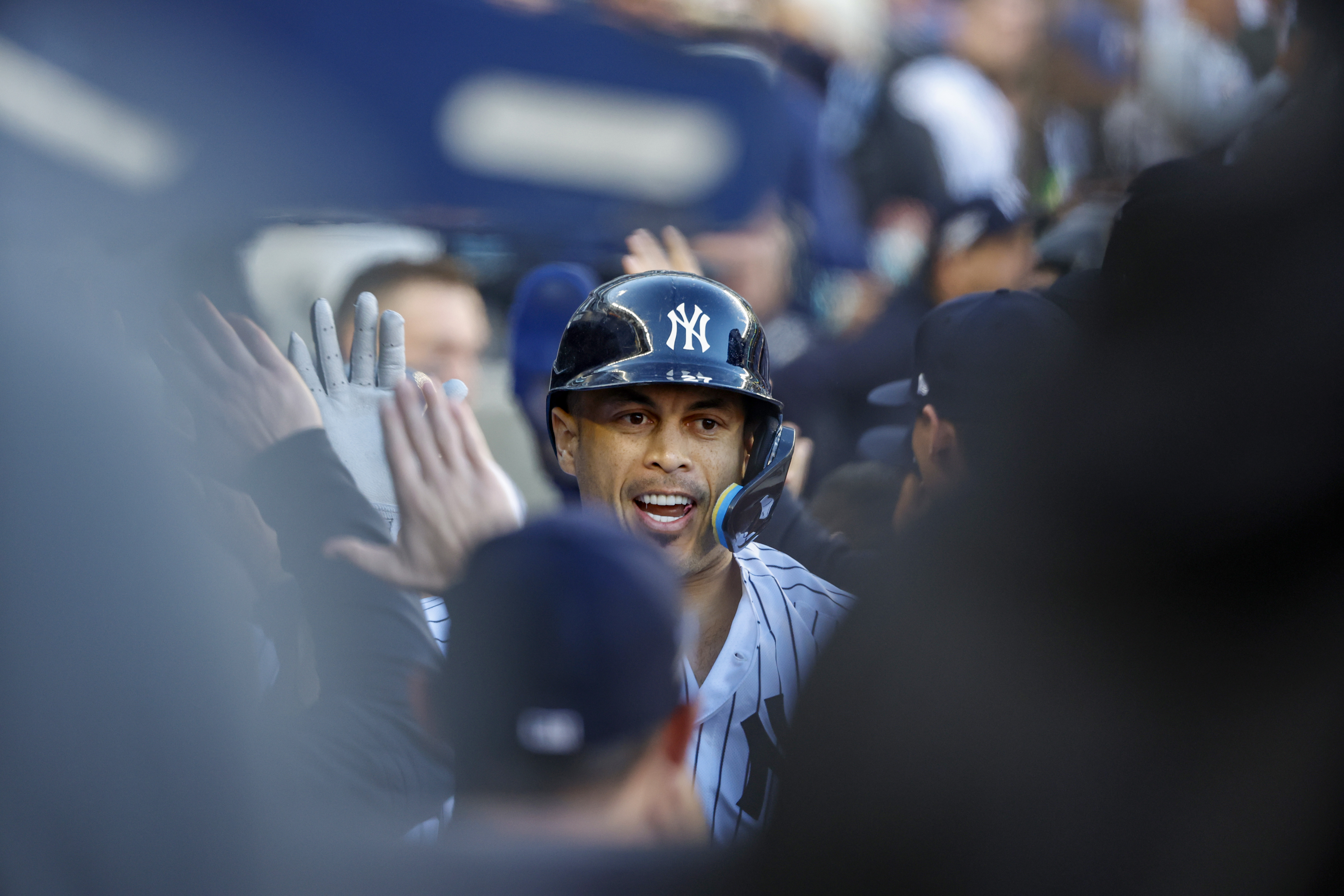 Yankees 2B Gleyber Torres Gets Revenge on Guardians DH Josh Naylor With Rock  the Baby Celebration - Sports Illustrated NY Yankees News, Analysis and More