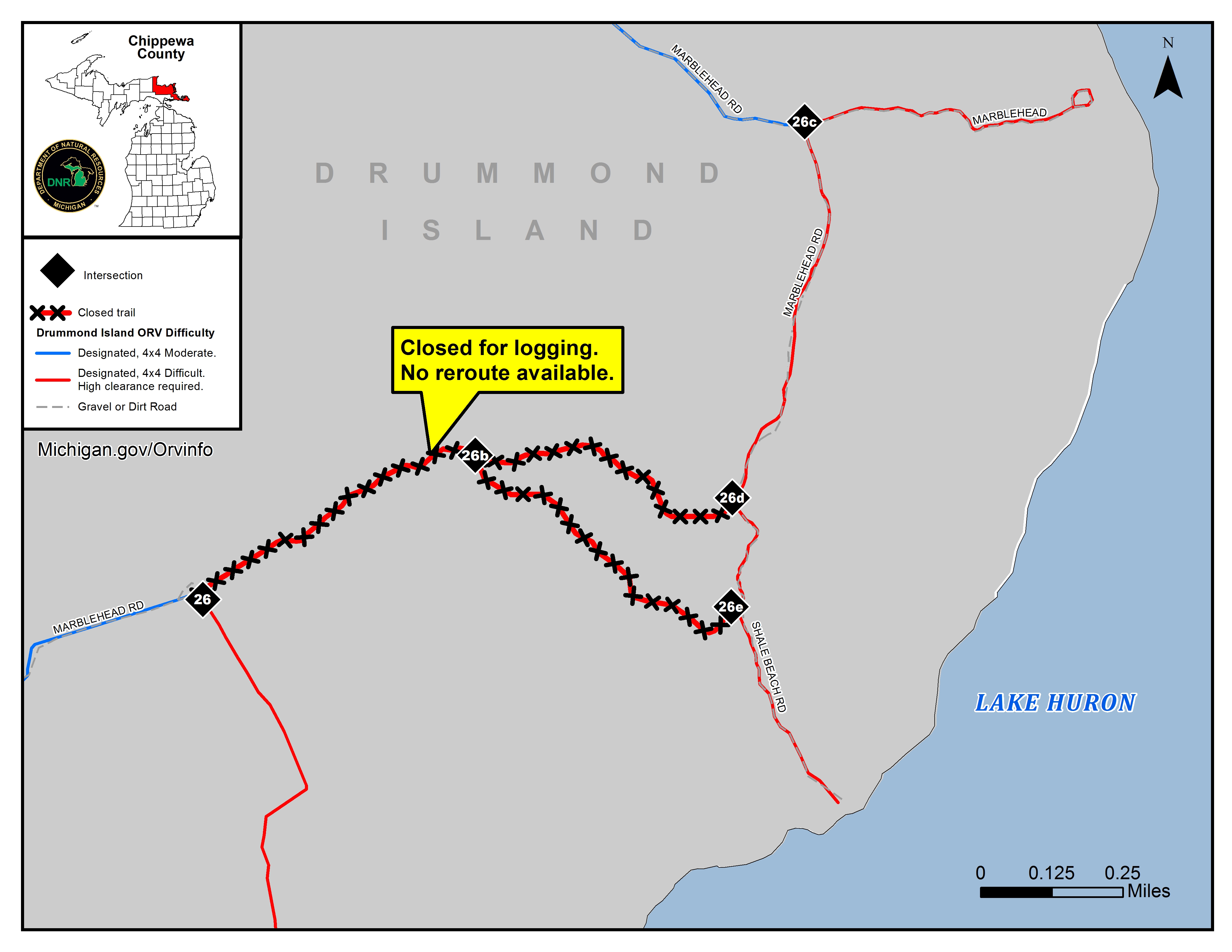 Drummond Island Trail Map Logging Operations Temporarily Close Orv Trail On Drummond Island -  Mlive.com