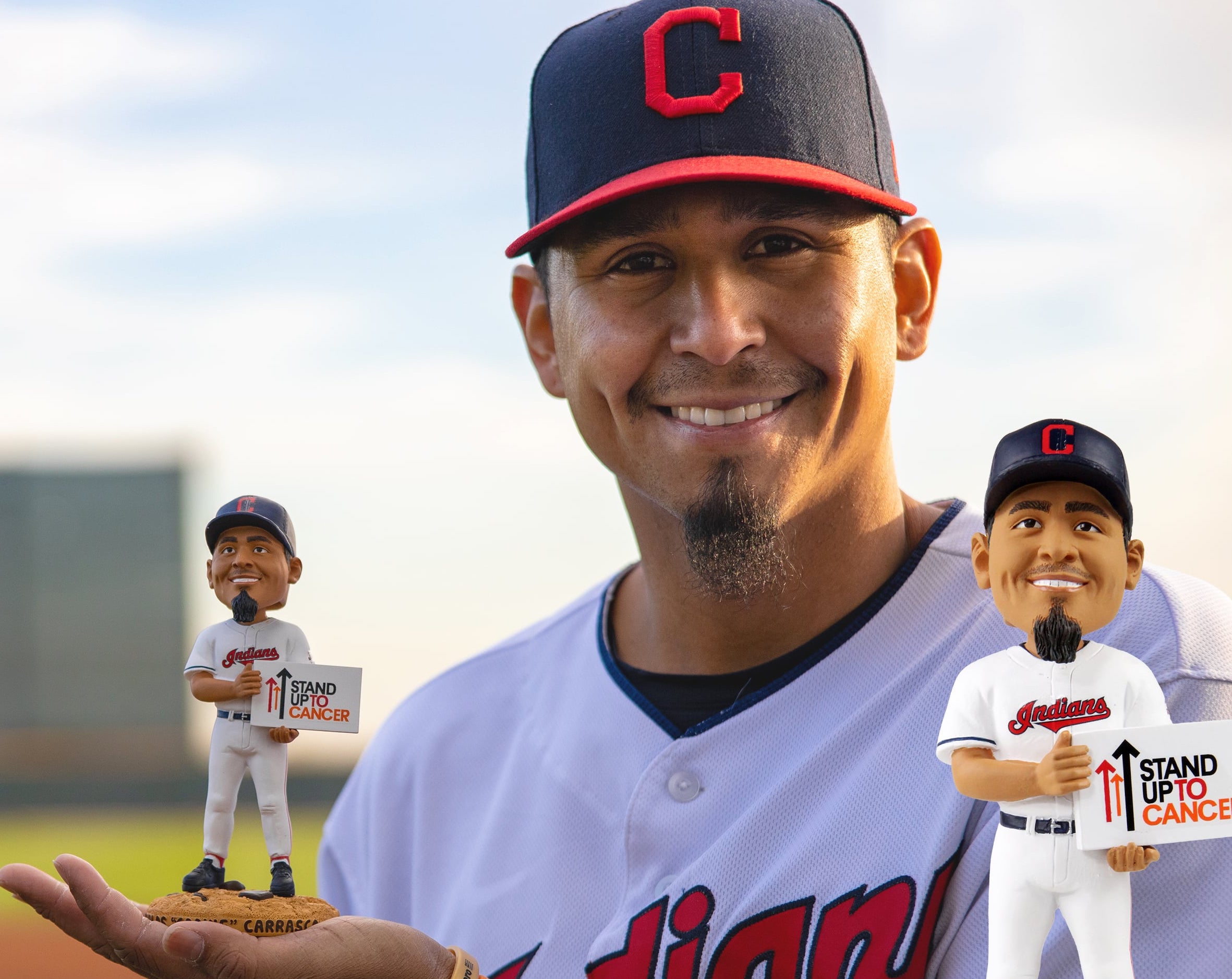 Carlos Carrasco 'Stand Up To Cancer' bobblehead is out 