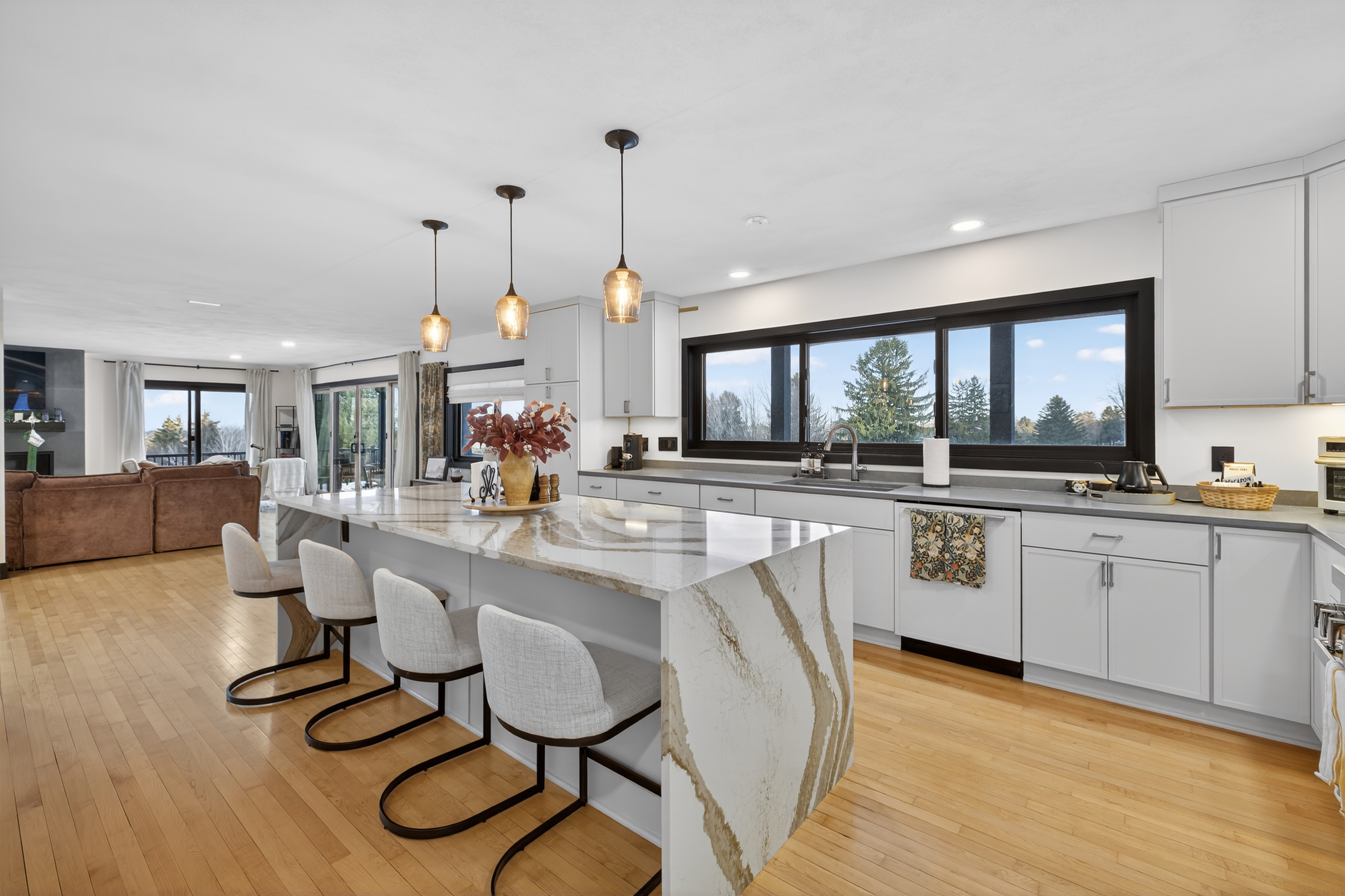 - Christina Cianciosi grew up admiring the house at 101 Alton Street in Syracuse which borders Bellevue Country Club. In 2022, she bought the unique home and gave it an extensive renovation. The spacious kitchen is functional and entertaining. "It is easy to sit and converse," she said. Courtesy of Kyle Fedrizzi, owner of kfotography315, LLC.
