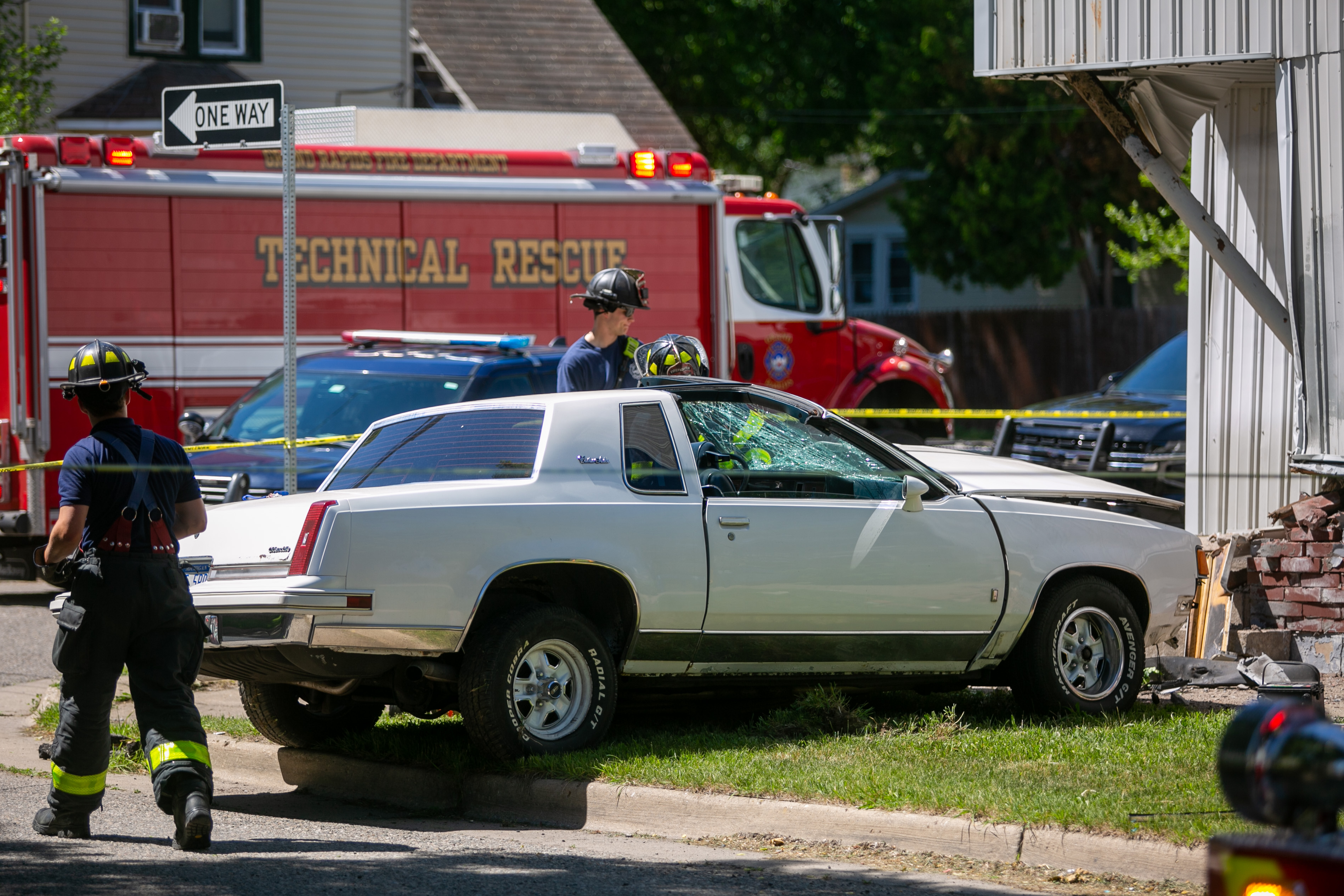 Stolen vehicle crashes into building after police pursuit - mlive.com