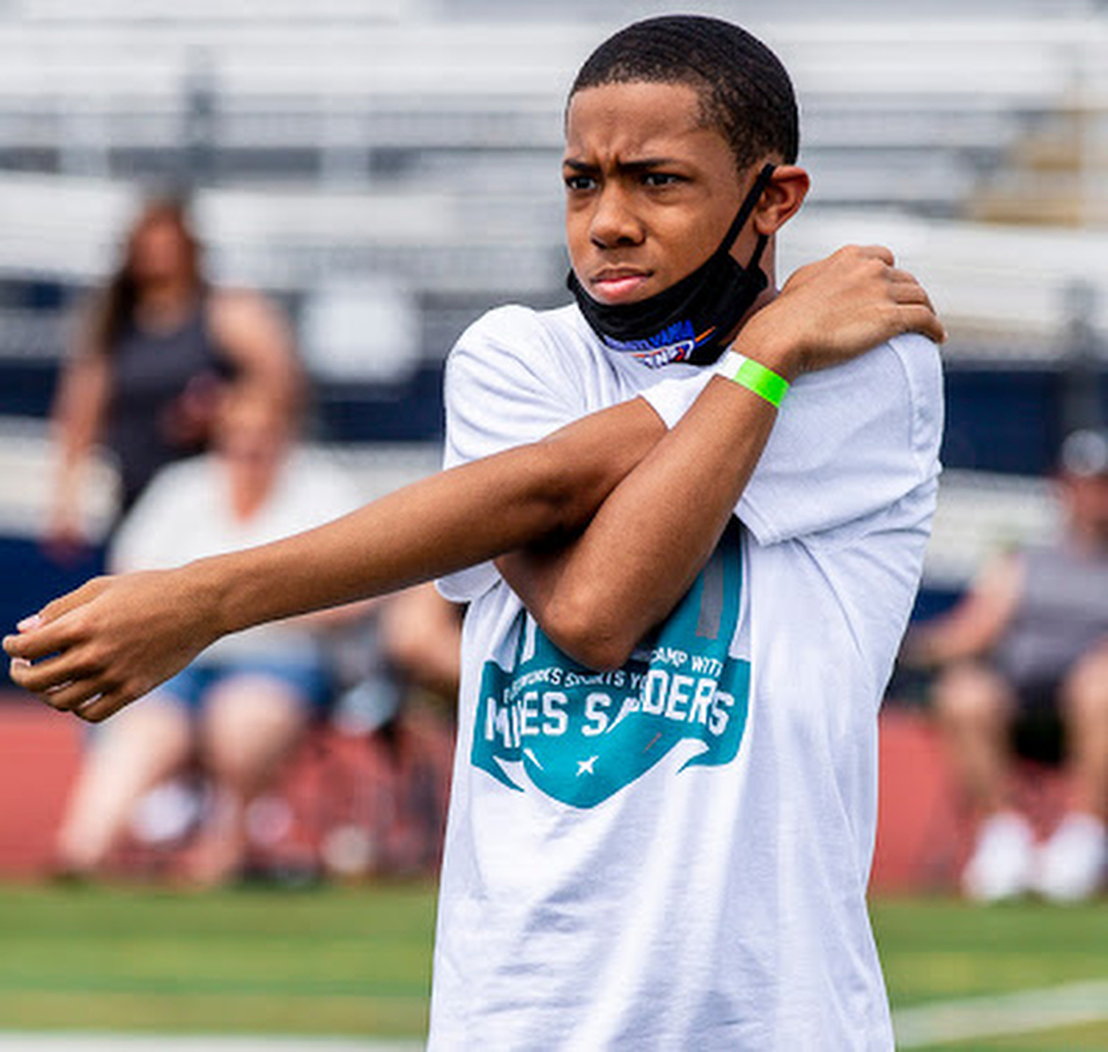 Miles Sanders youth football camp in Harrisburg 