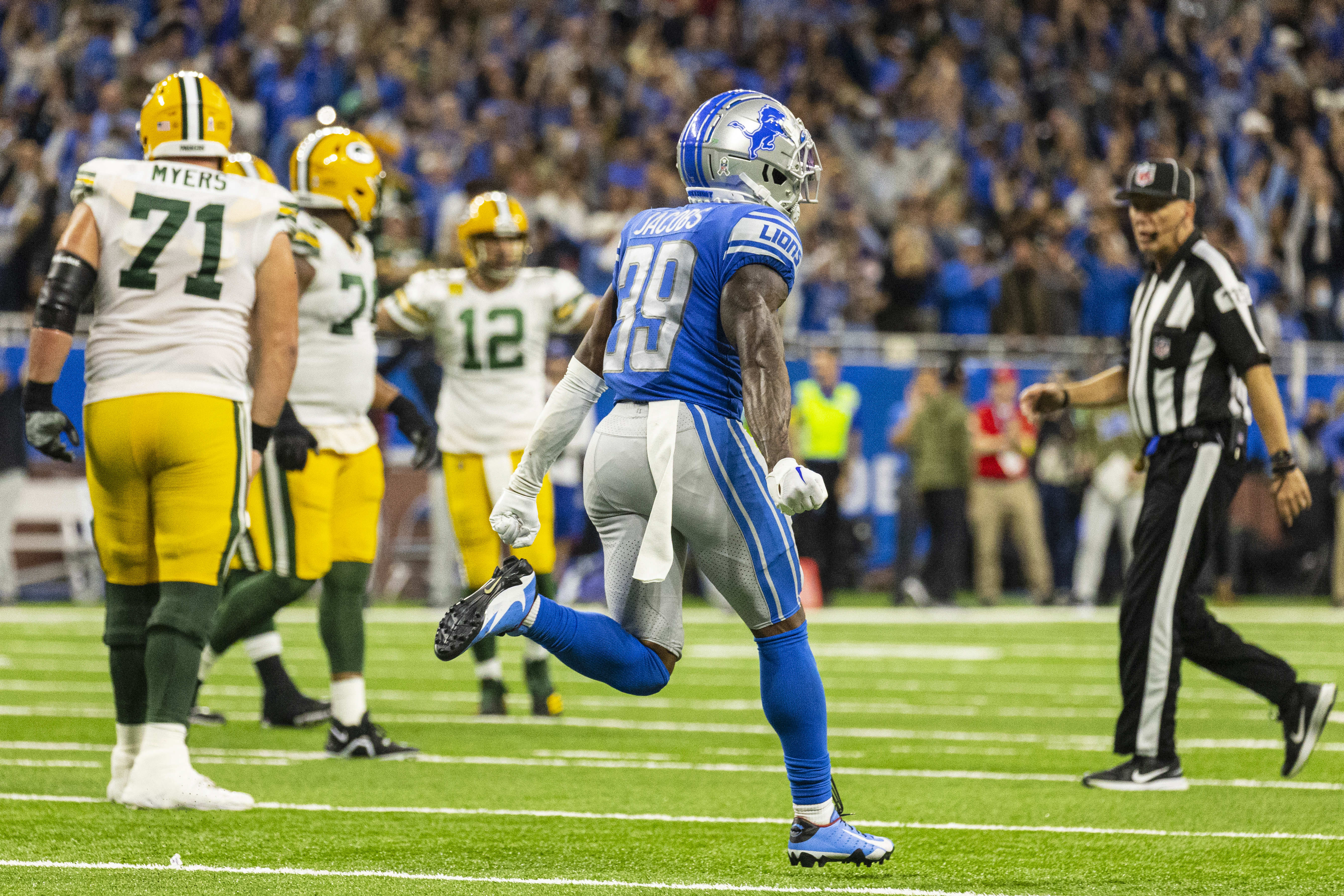 Jerry Jacobs has 2 INT in Lions win on Thursday Night Football