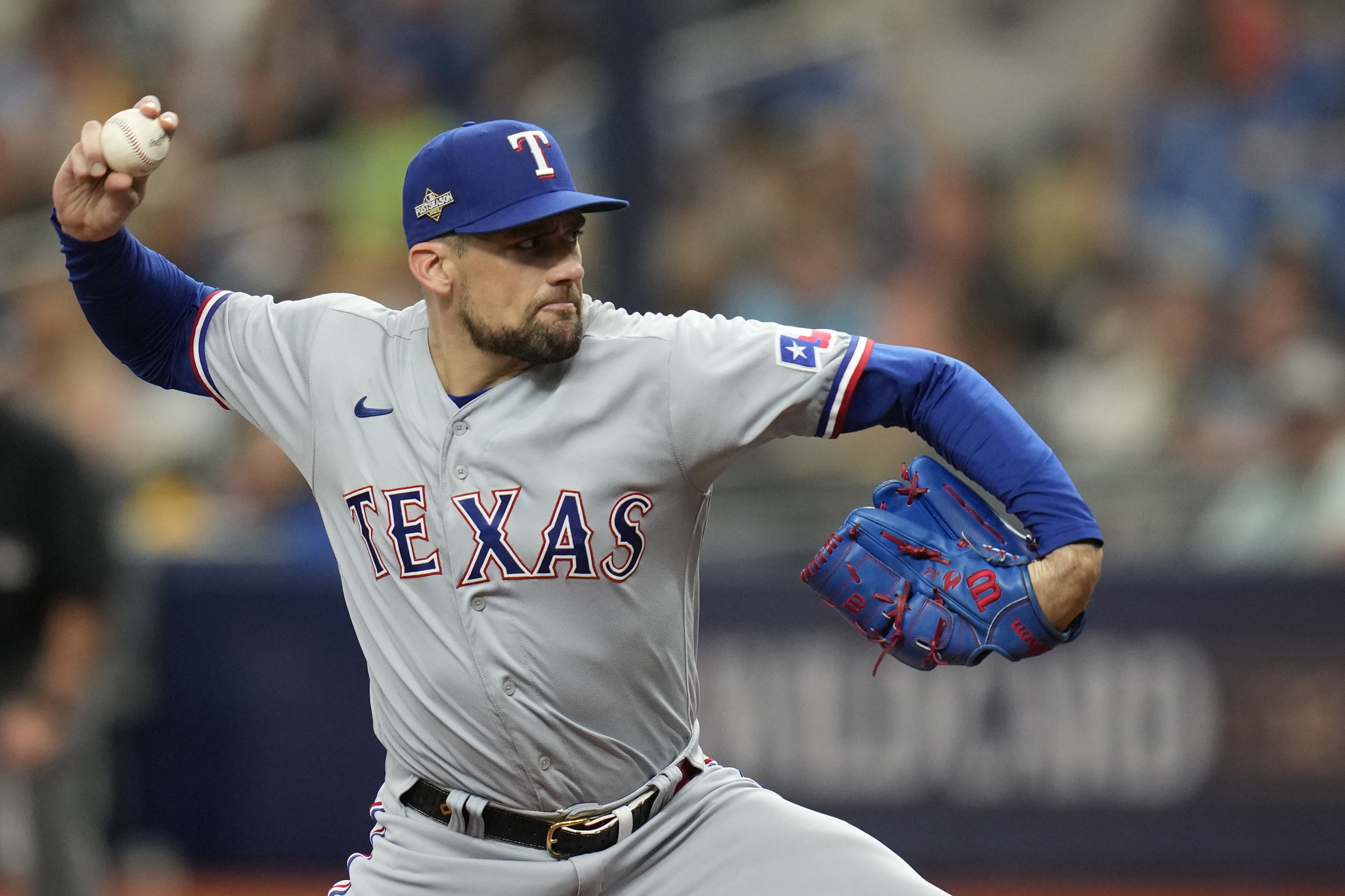 Nathan Eovaldi strikes out seven, 04/12/2023