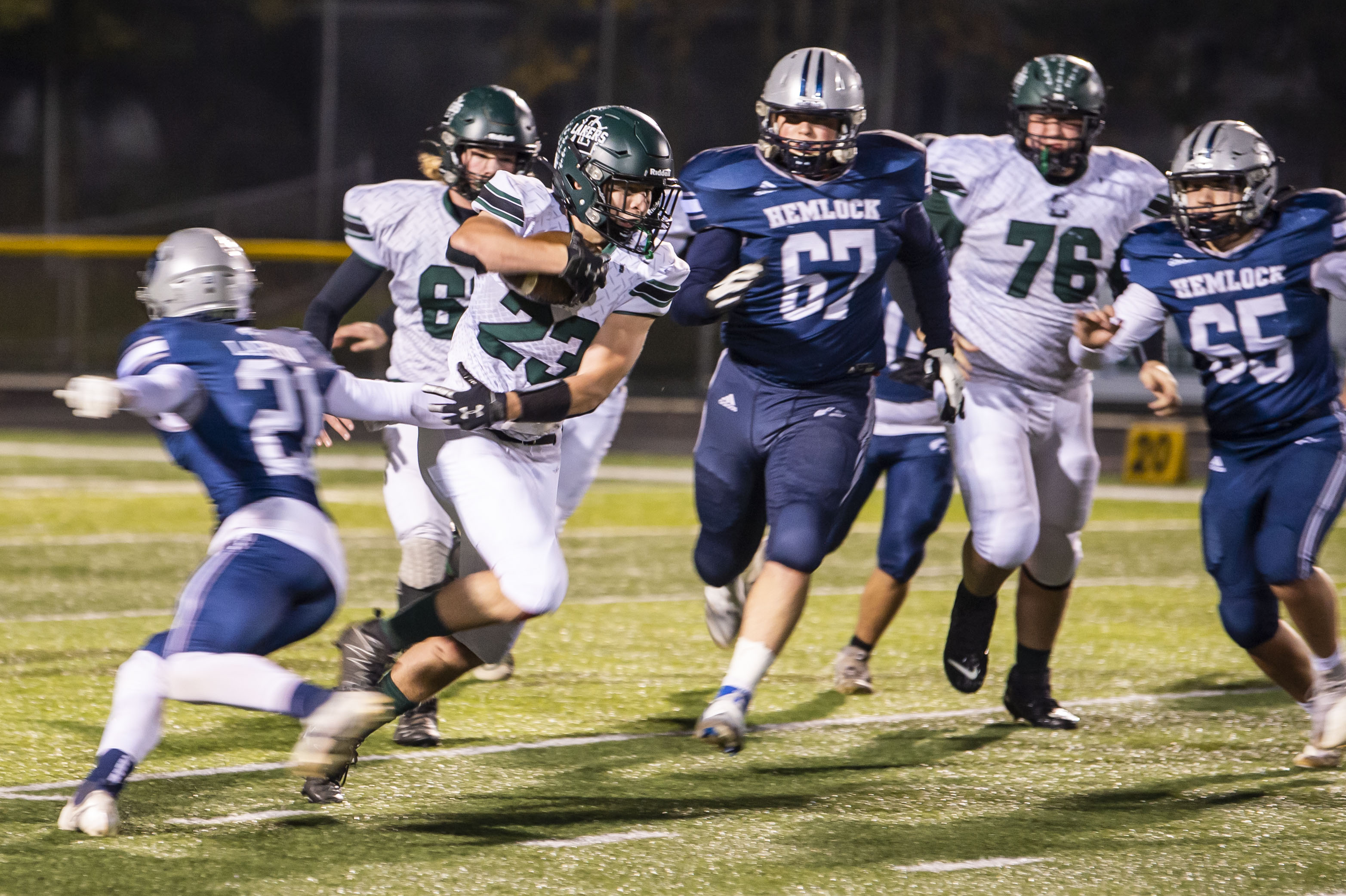 Laker High faces Hemlock in Division 7 district championship football ...