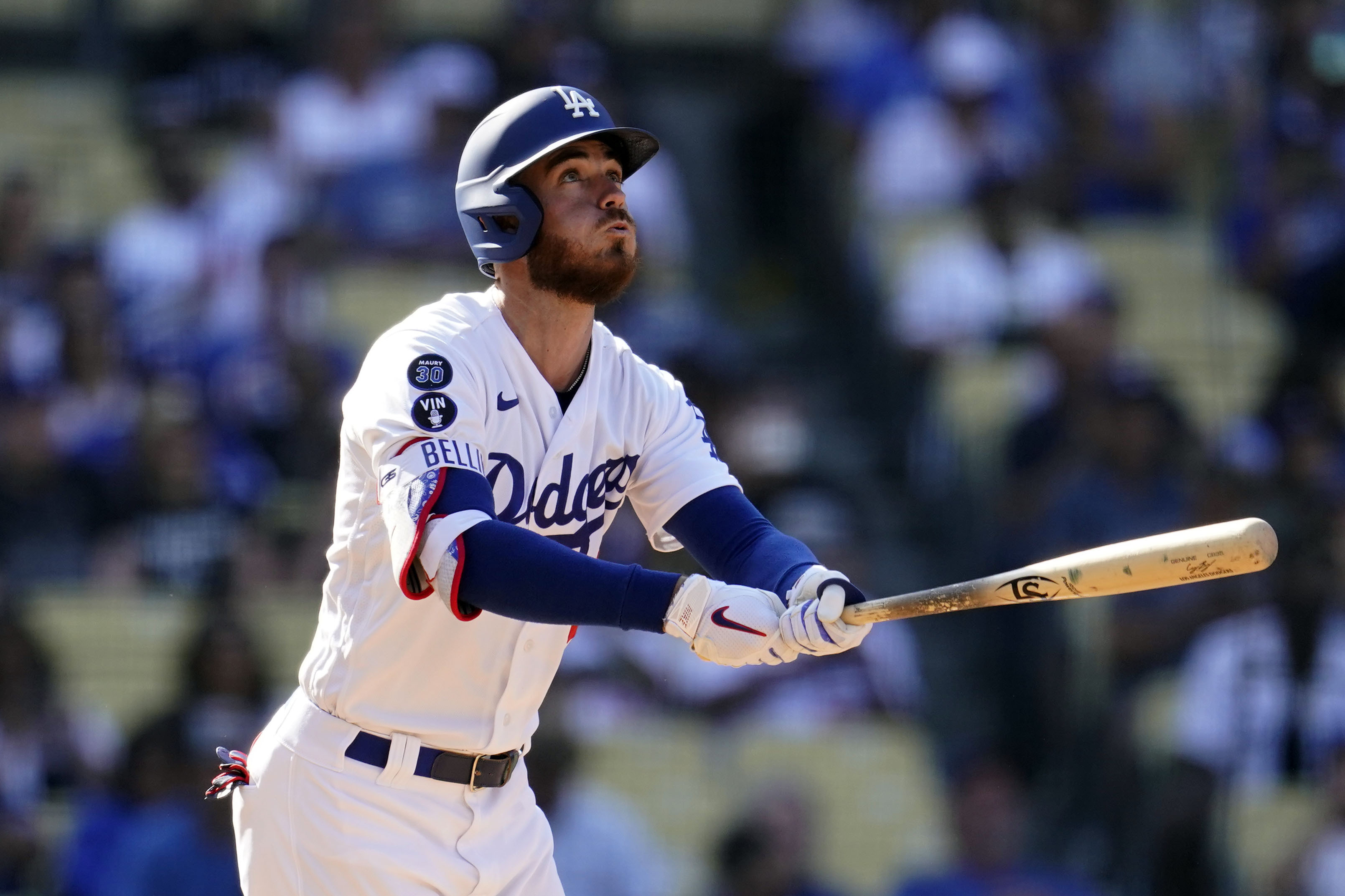 Chicago Cubs outfielder Cody Bellinger learned first base in a