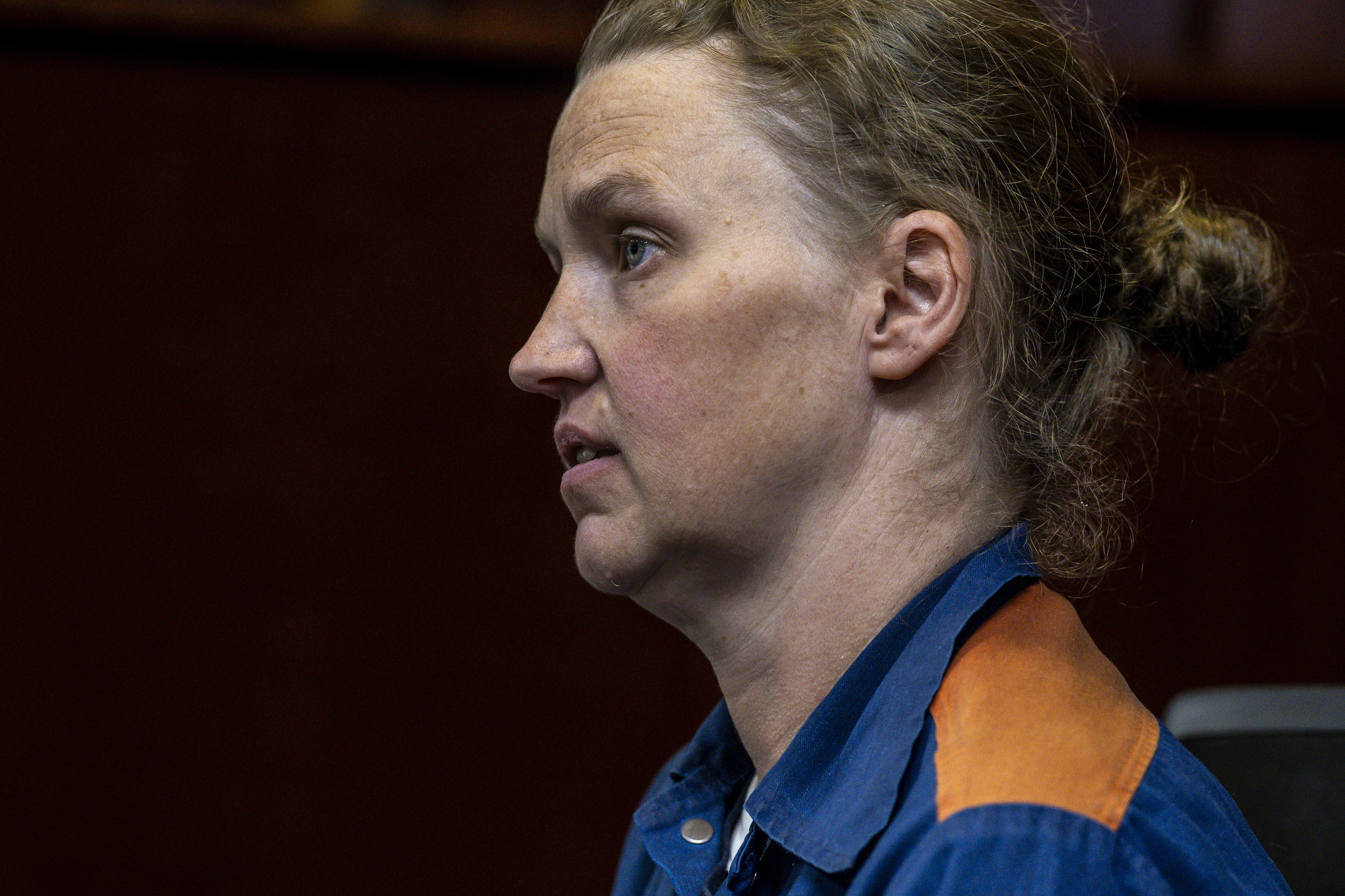 Shanda Vander Ark, the mother convicted of torturing her 15-year-old son to death, appears in court for a Ginther hearing seeking a new trial at Muskegon County Circuit Court in Muskegon, Mich. on Tuesday, November 25, 2025. Vander Ark’s defense claims she was in a “catatonic state” throughout her trial that featured disturbing testimony of how she inflicted cruel punishments on her son, Timothy Ferguson, leading to the boy’s death.