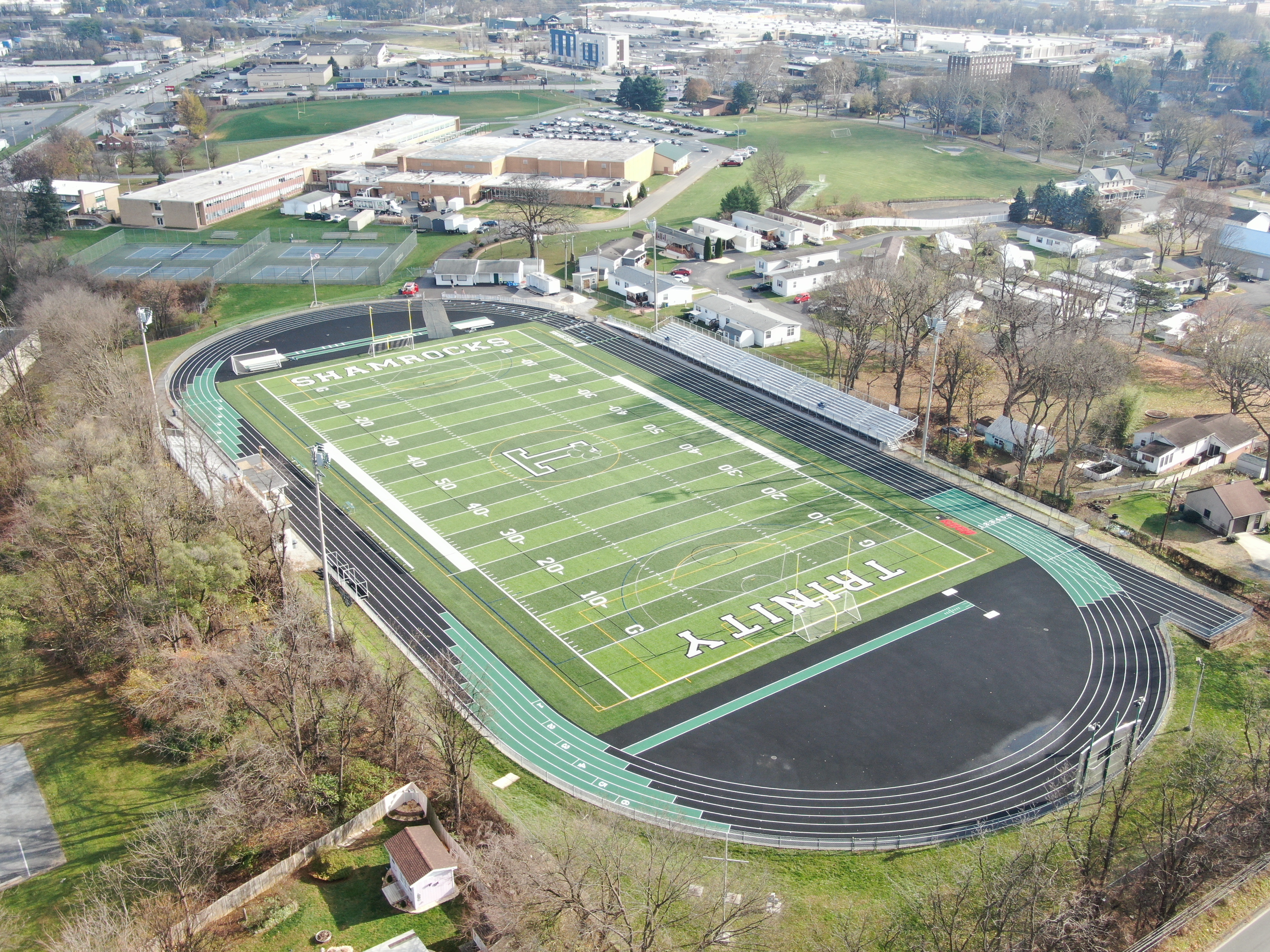 Check out Trinity's new track and football field from the sky