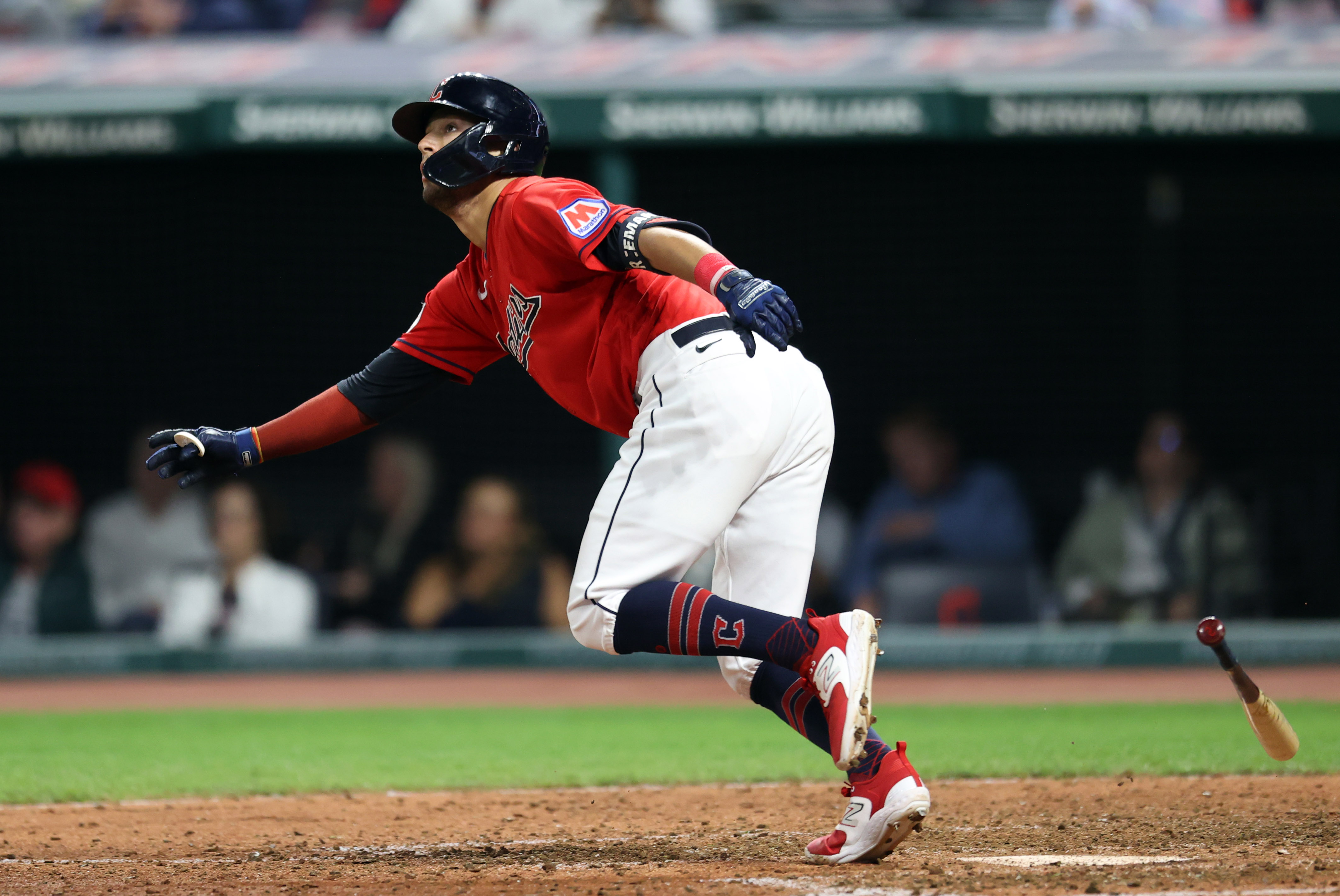 Guardians score twice with two out in the eighth inning to beat Rangers,  2-1 