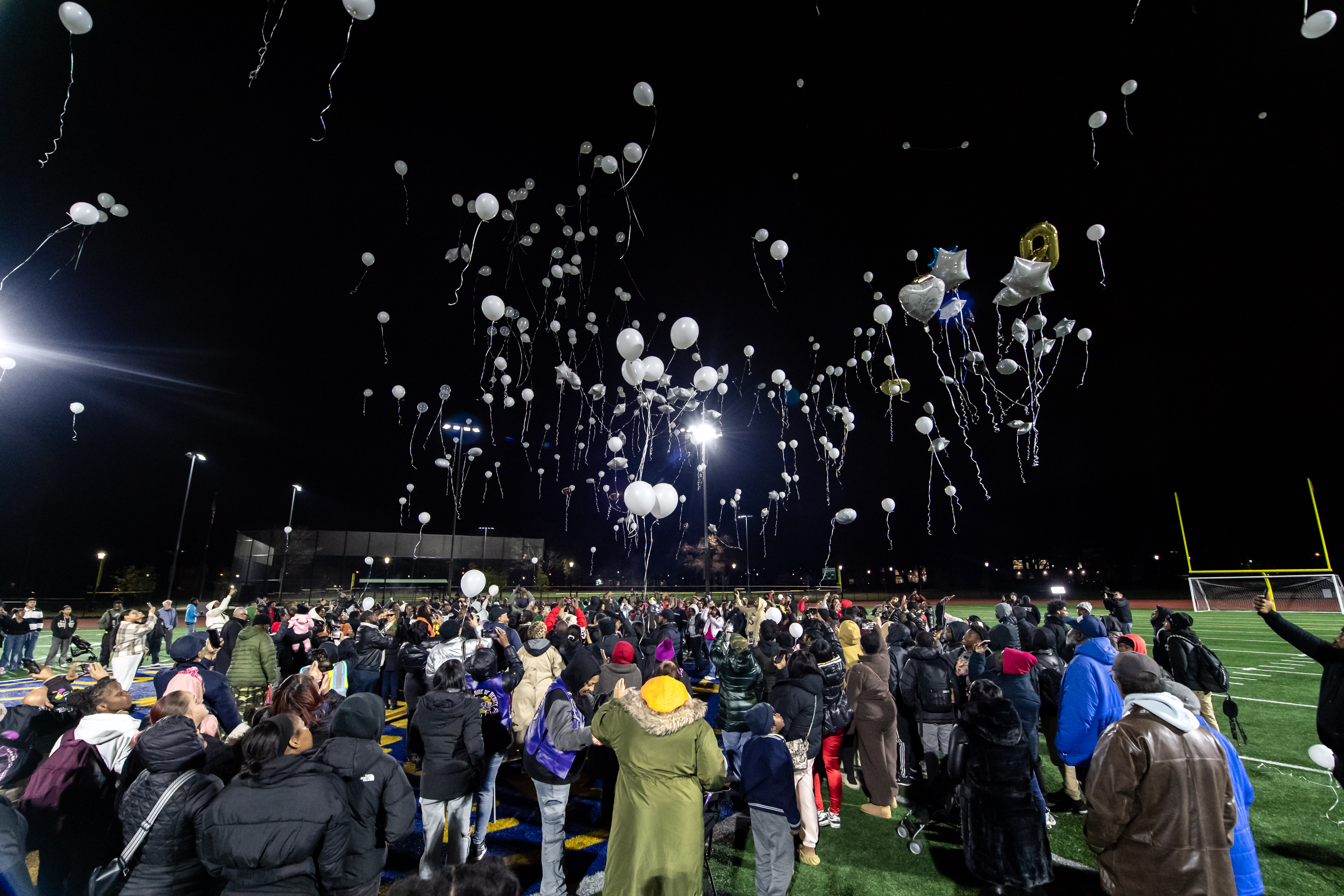 Community honors Newark shooting victims with a balloon release ...