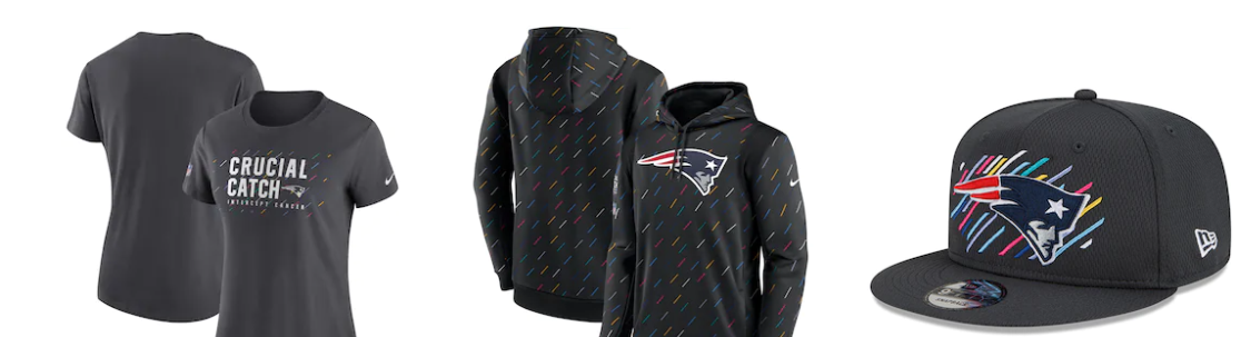 New England Patriots Crucial Catch Hoodies, Patriots Cancer Catch Gear