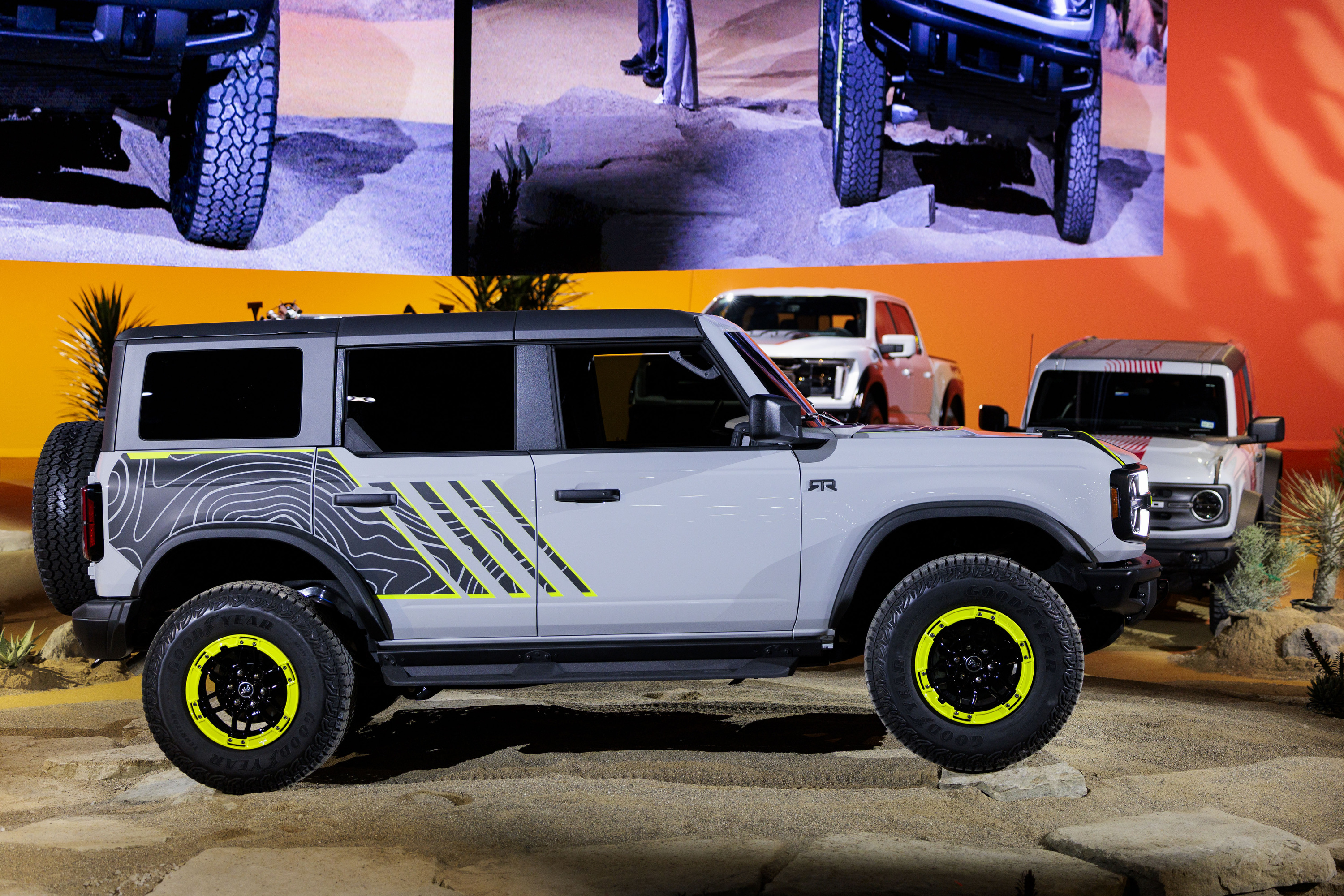 The Ford Bronco RTR, unveiled during a Ford Motor Company event ahead of the Detroit Auto Show at Huntinton Place in Detroit on Tuesday, Jan. 13 2026.
