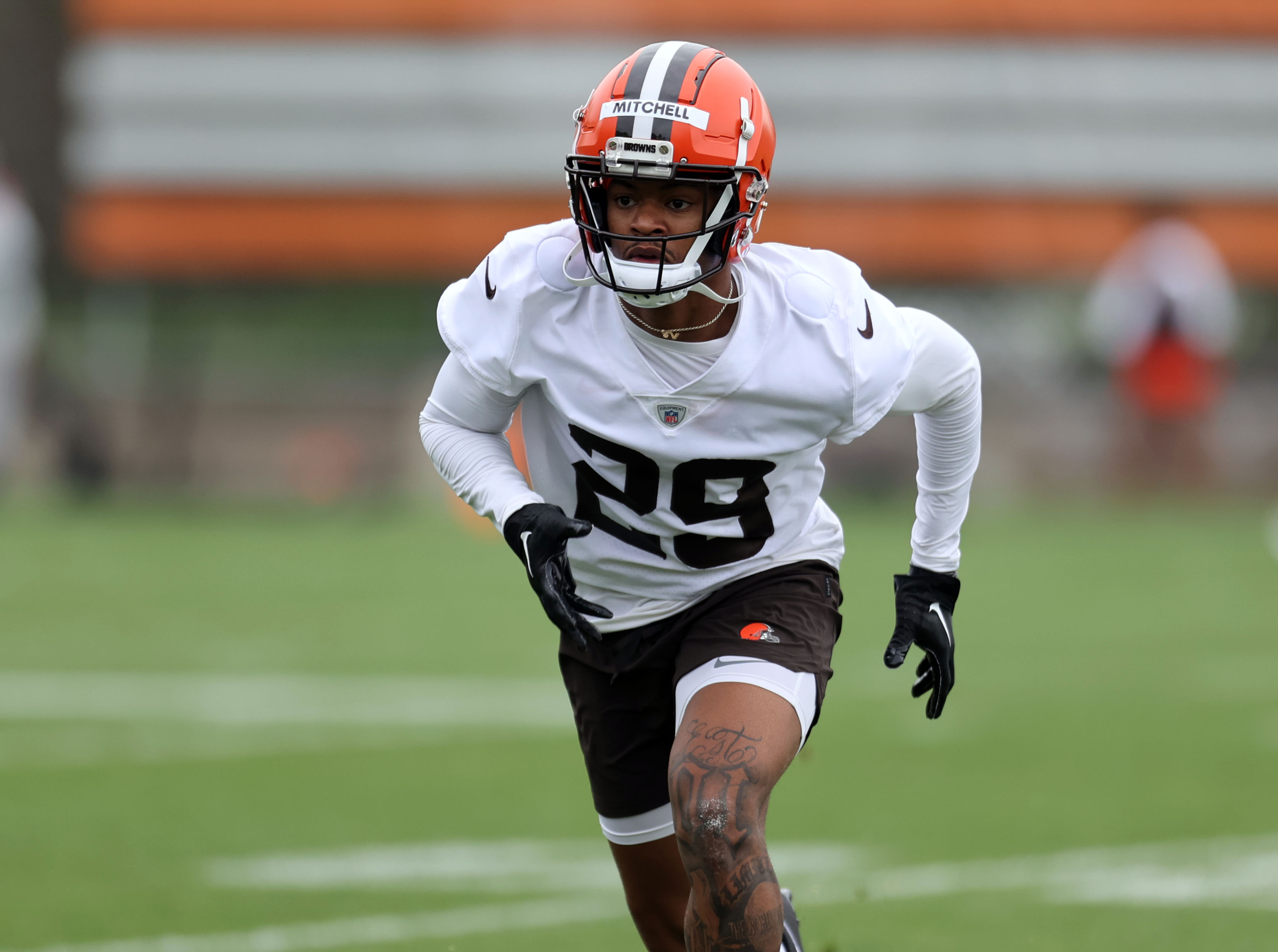 Cleveland Browns rookie Dorian Thompson-Robinson (17) looks to pass the  ball during the NFL football team's rookie minicamp in Berea, Ohio, Friday,  May 12, 2023. (AP Photo/Phil Long Stock Photo - Alamy