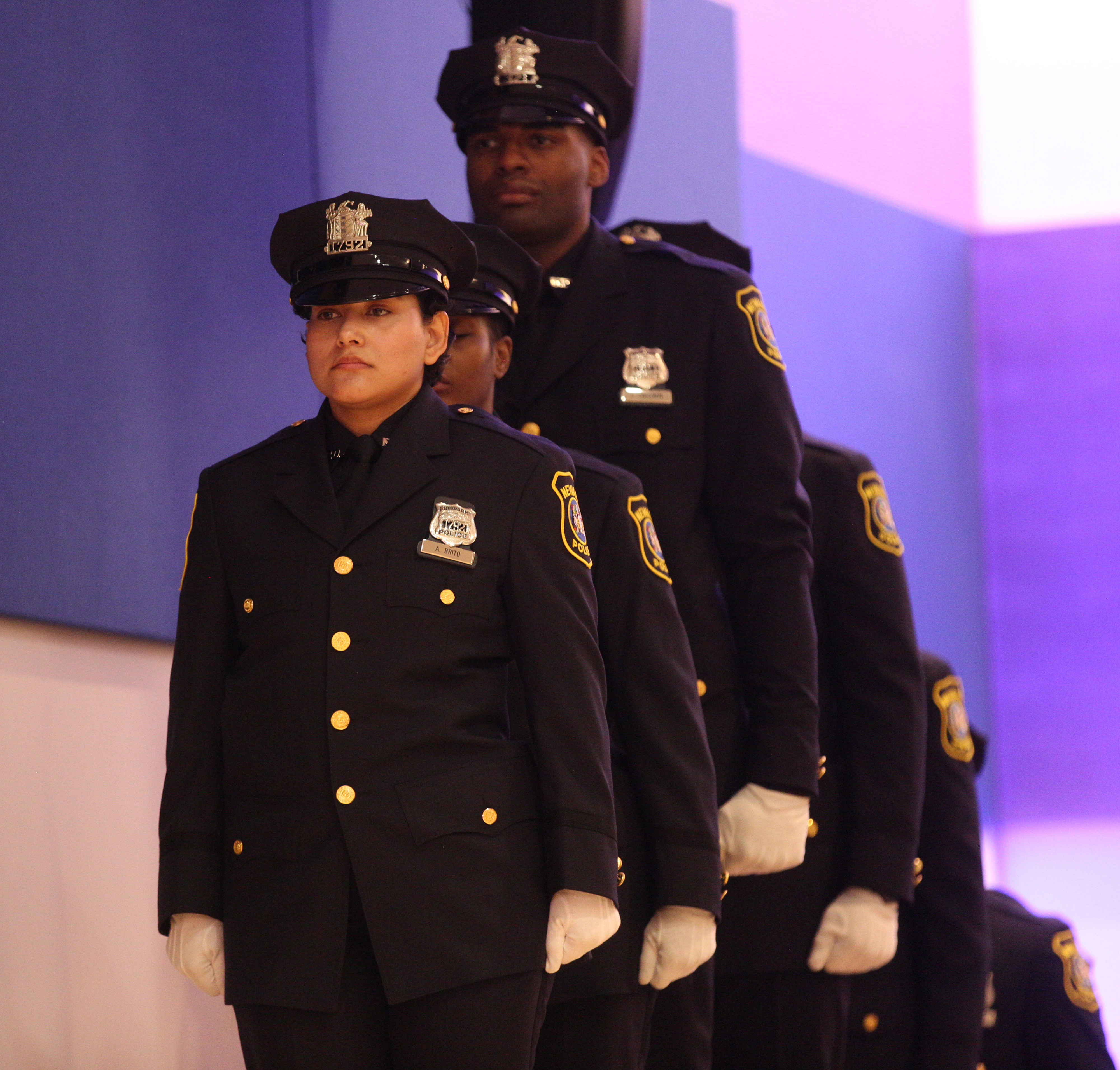 The graduation ceremony for the new class of Newark Police officers ...