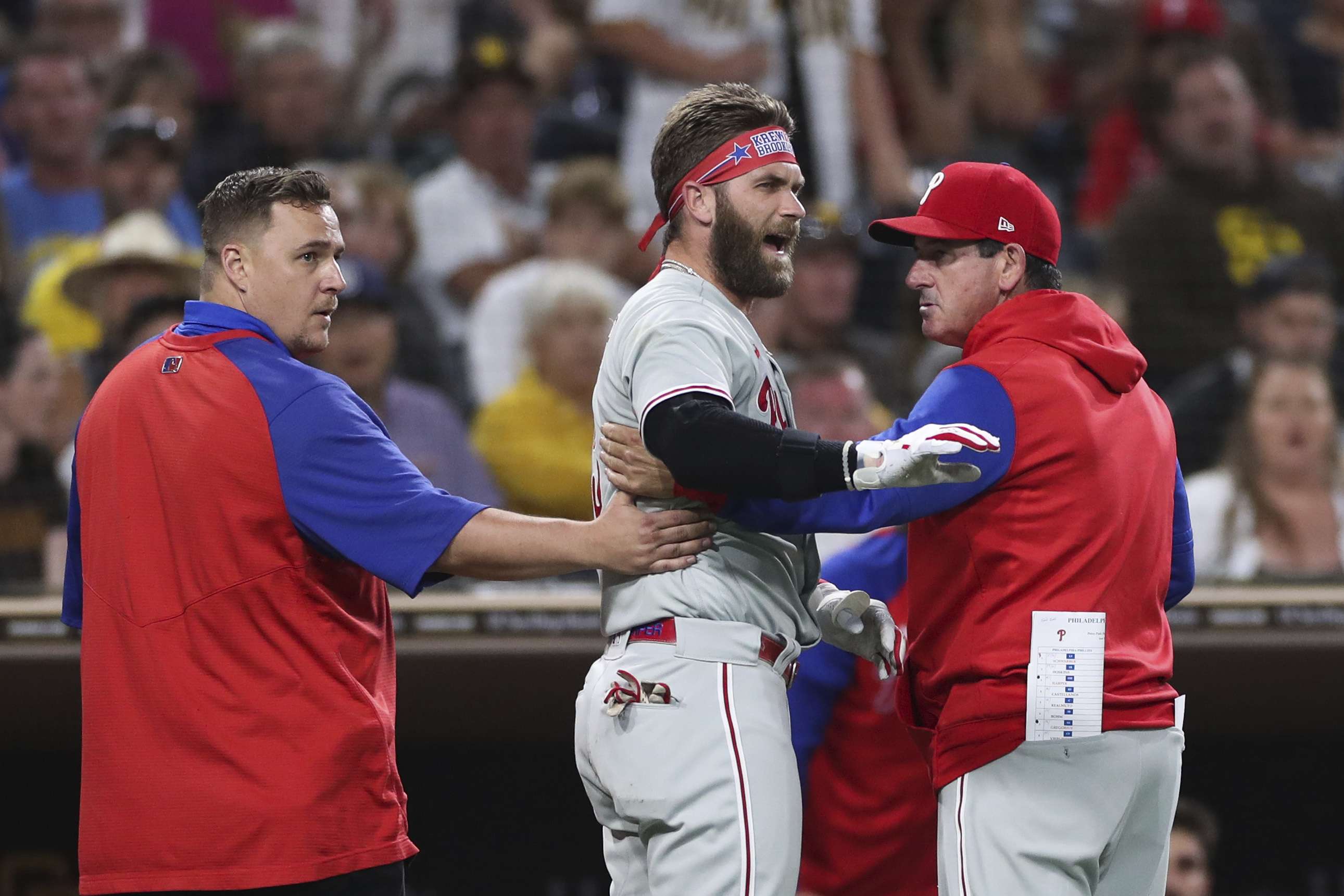 Bryce Harper Gets Hit in the Face, Then Didi Gregorius Gets Hit