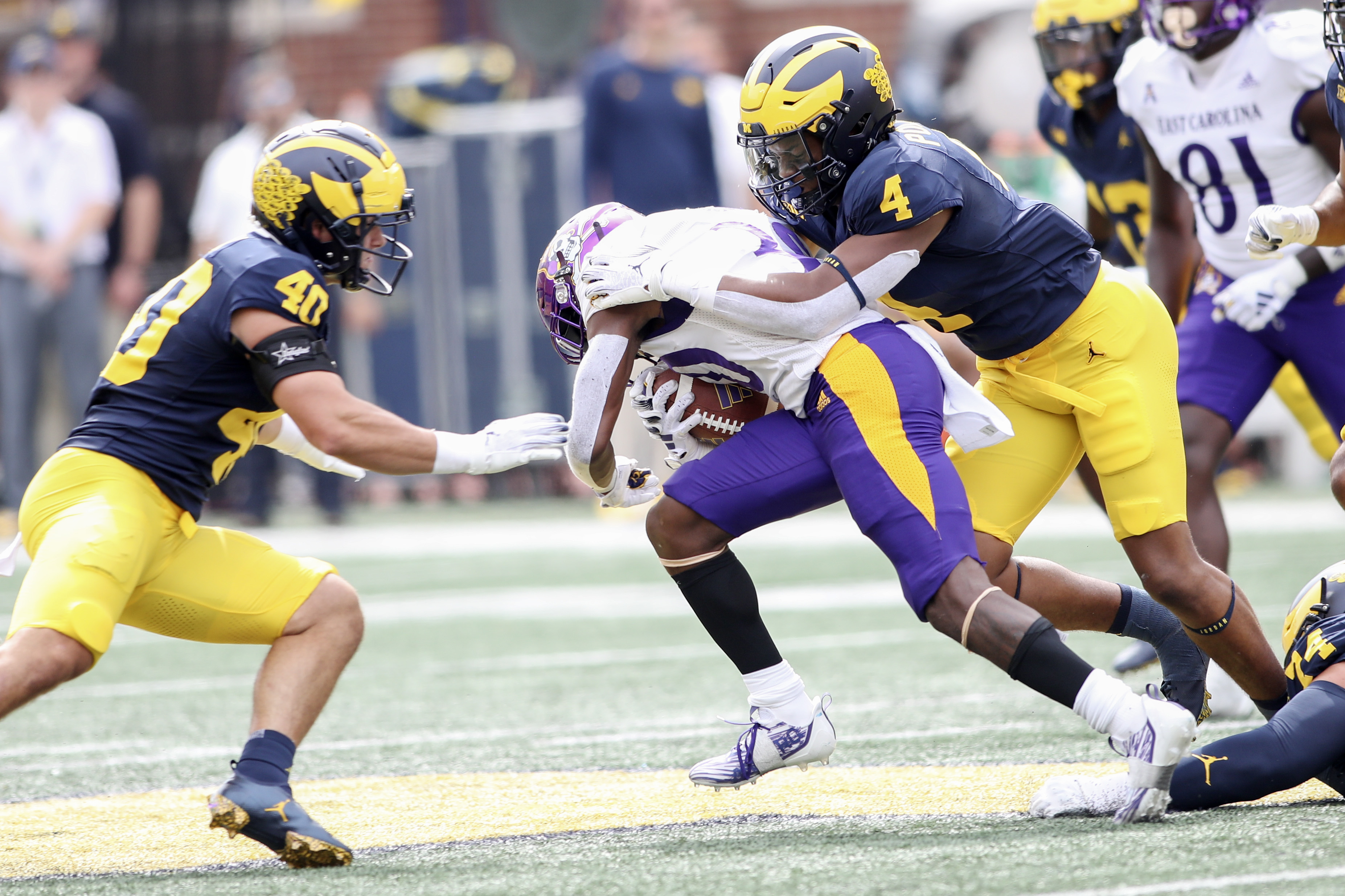 J.J. McCarthy leads No. 2 Michigan over East Carolina 30-3 without Jim  Harbaugh on the sideline