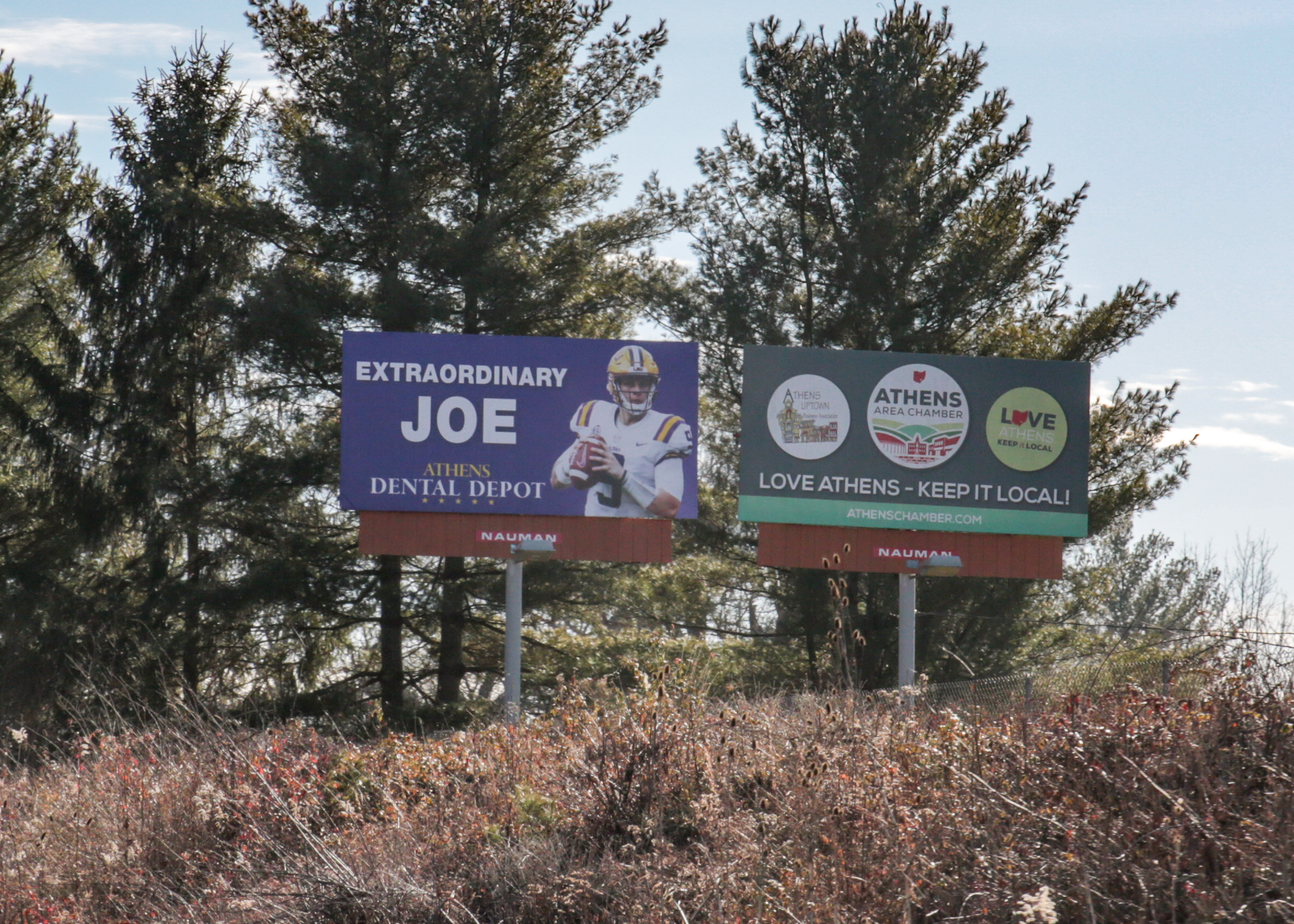 Joe Burrow billboard thanks LSU, Louisiana before NFL Draft