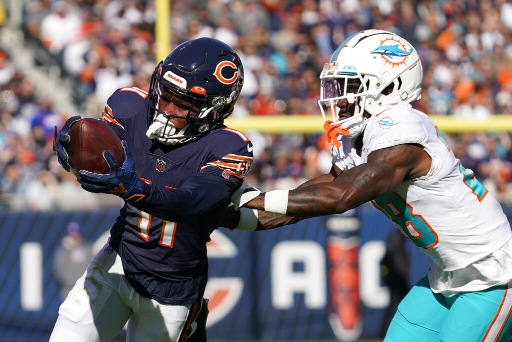 Chicago Bears wide receiver Darnell Mooney (11) during a preseason