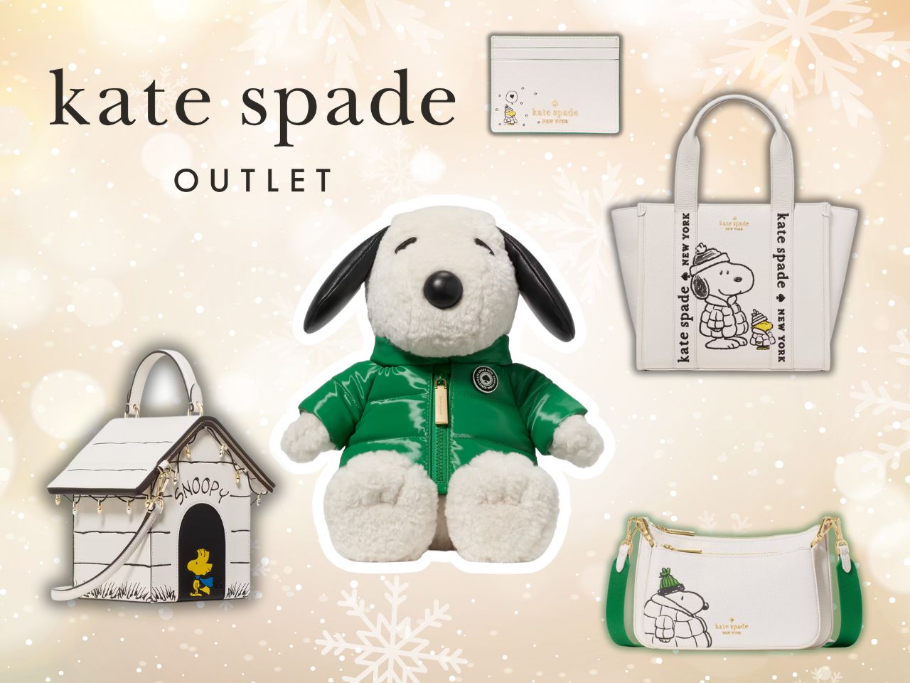 Snoopy and Woodstock totes, crossbodies and card holders starting