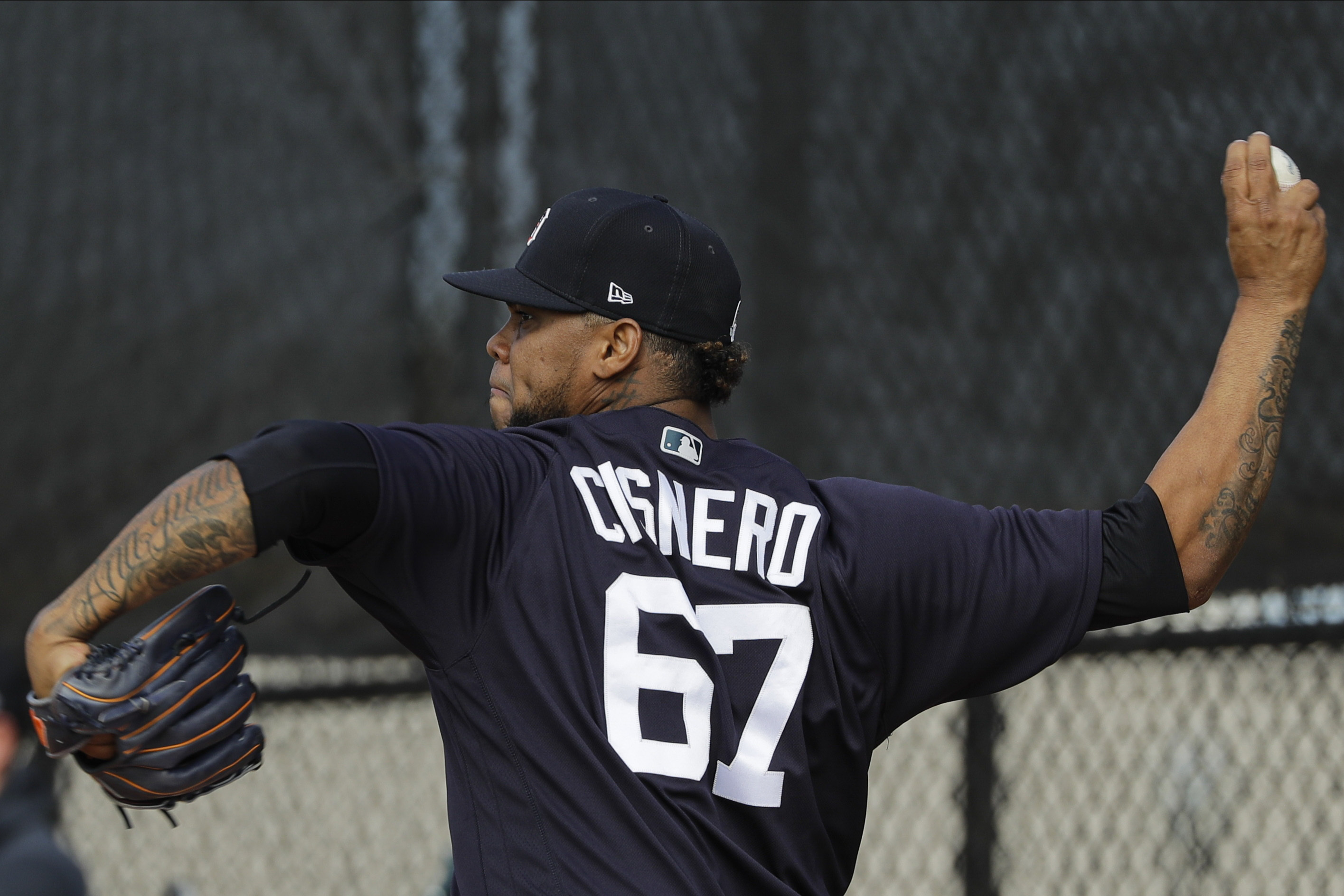 Detroit Tigers shortstop Niko Goodrum throws to first during a spring  training baseball game against the Boston Red Sox, Wednesday, March 4,  2020, in Fort Myers, Fla. (AP Photo/Elise Amendola Stock Photo 