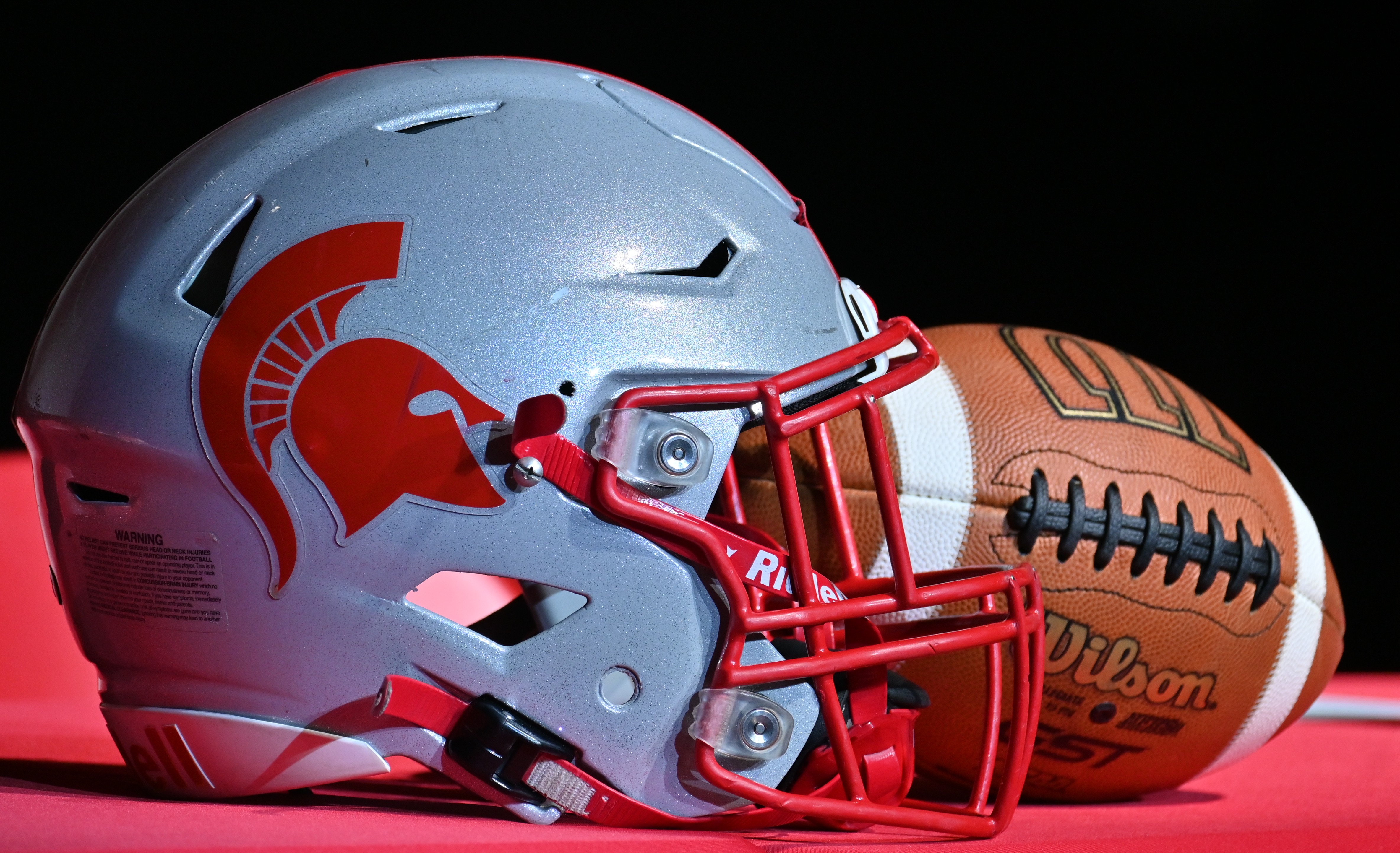 clay high school football helmet Saraland prepares for a state championship