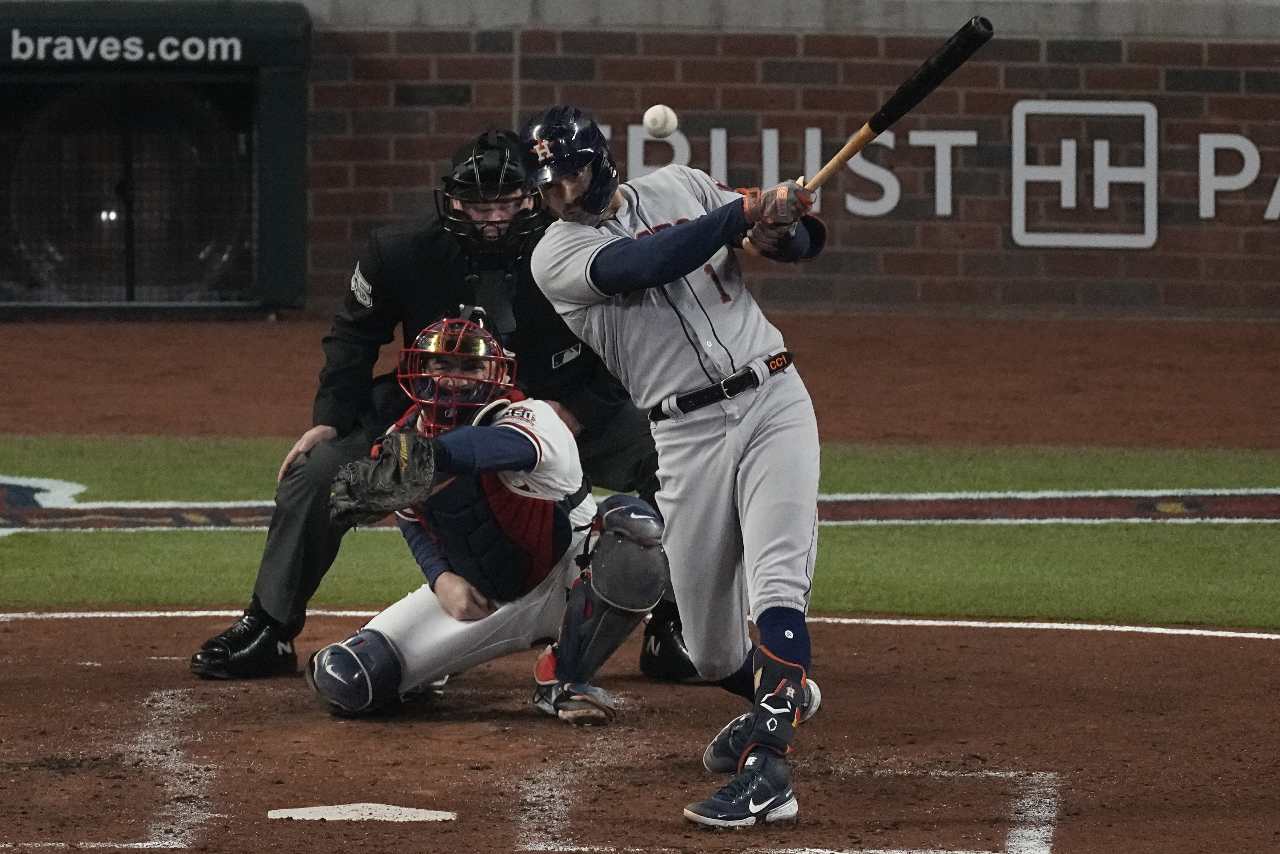 GIF: Astros' Correa leaves game after getting hit by pitch