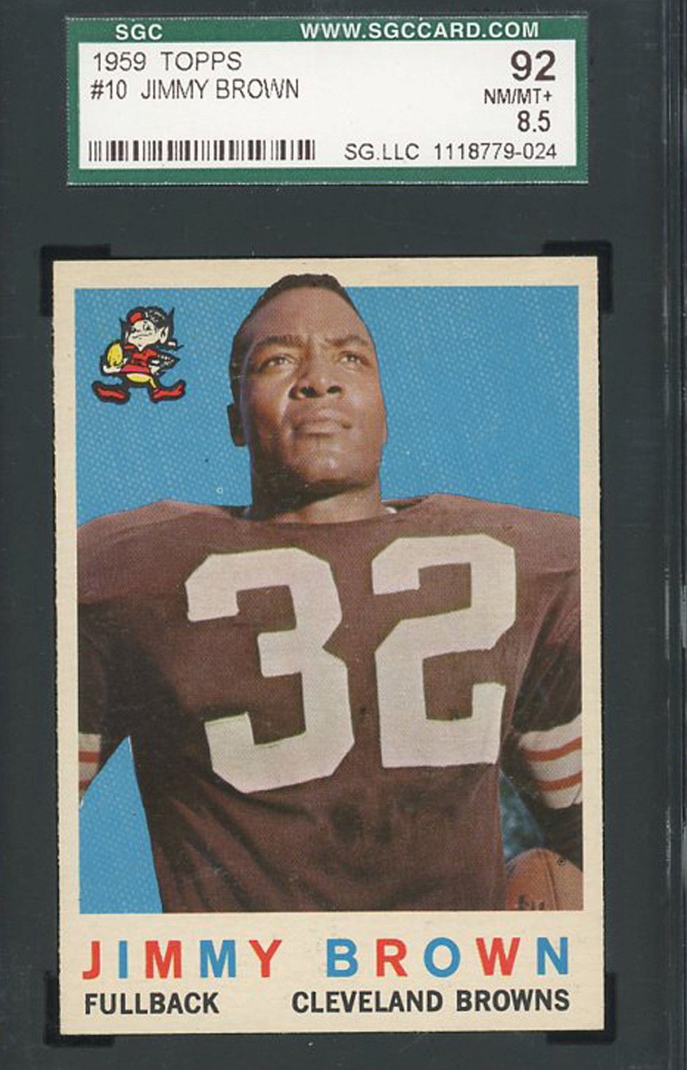 1959 Topps Cleveland Browns Team Set Browns-FB 2 - GOOD