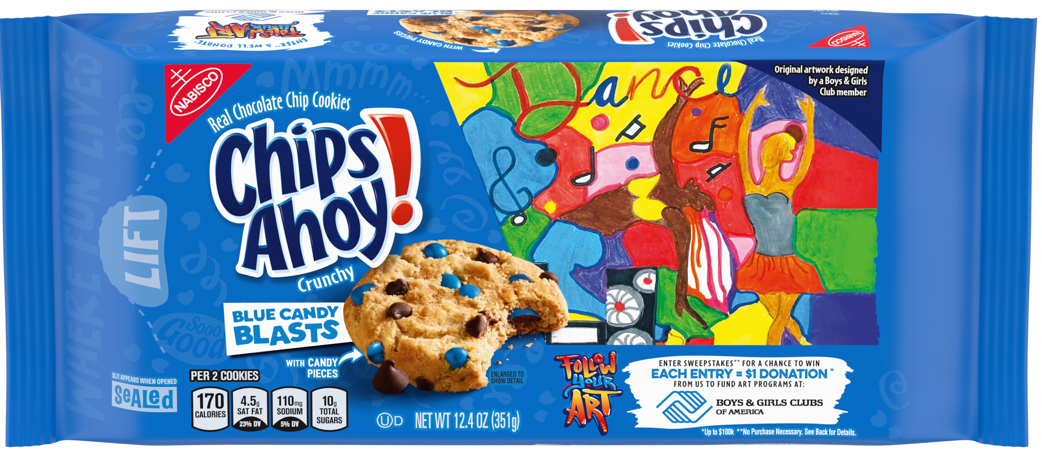 New Chips Ahoy! cookie pack designs inspired by teen artists from Boys &  Girls Clubs of America 