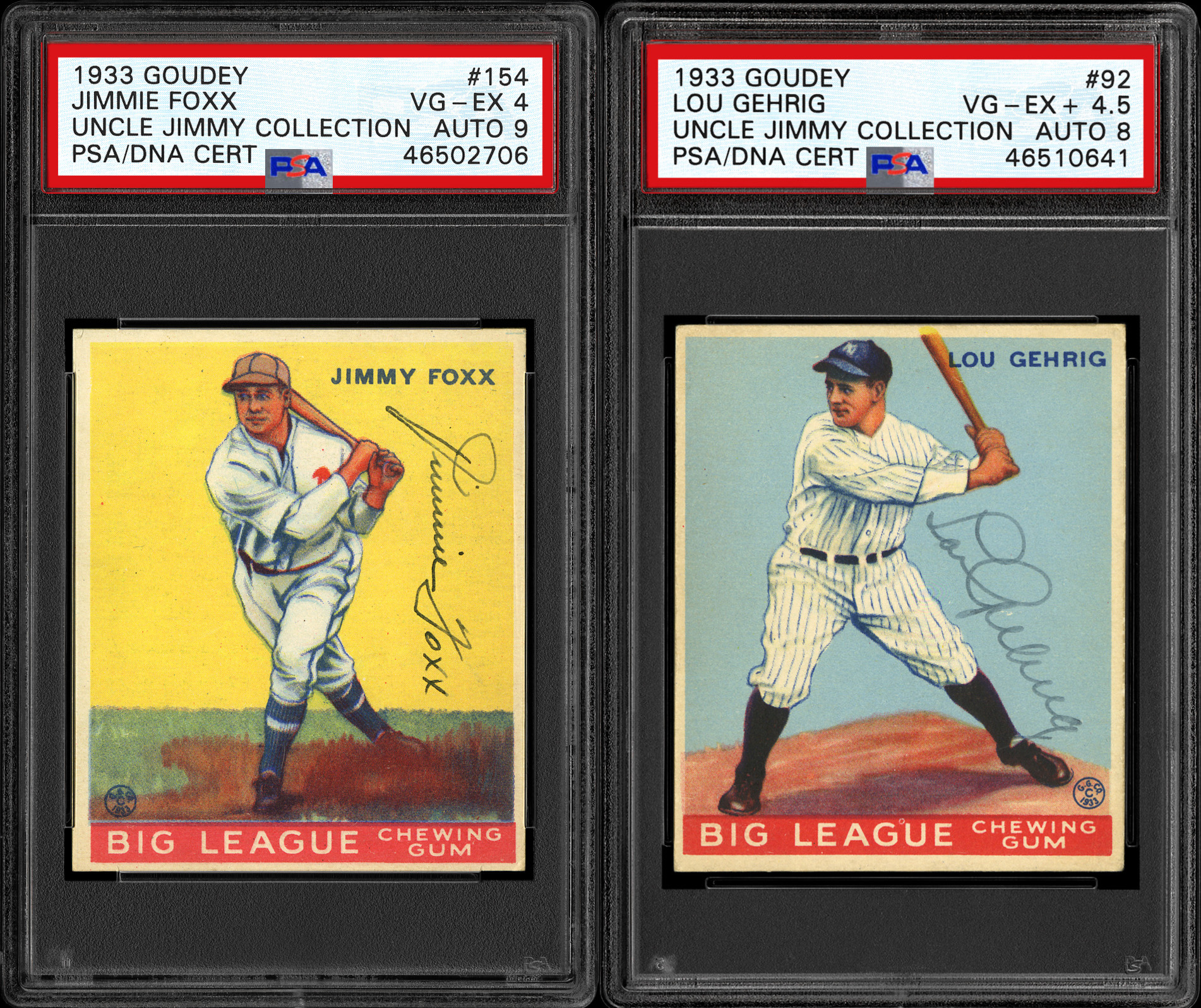 Sold at Auction: Graded 10 - Jimmie Foxx Baseball All-Time Greats Card