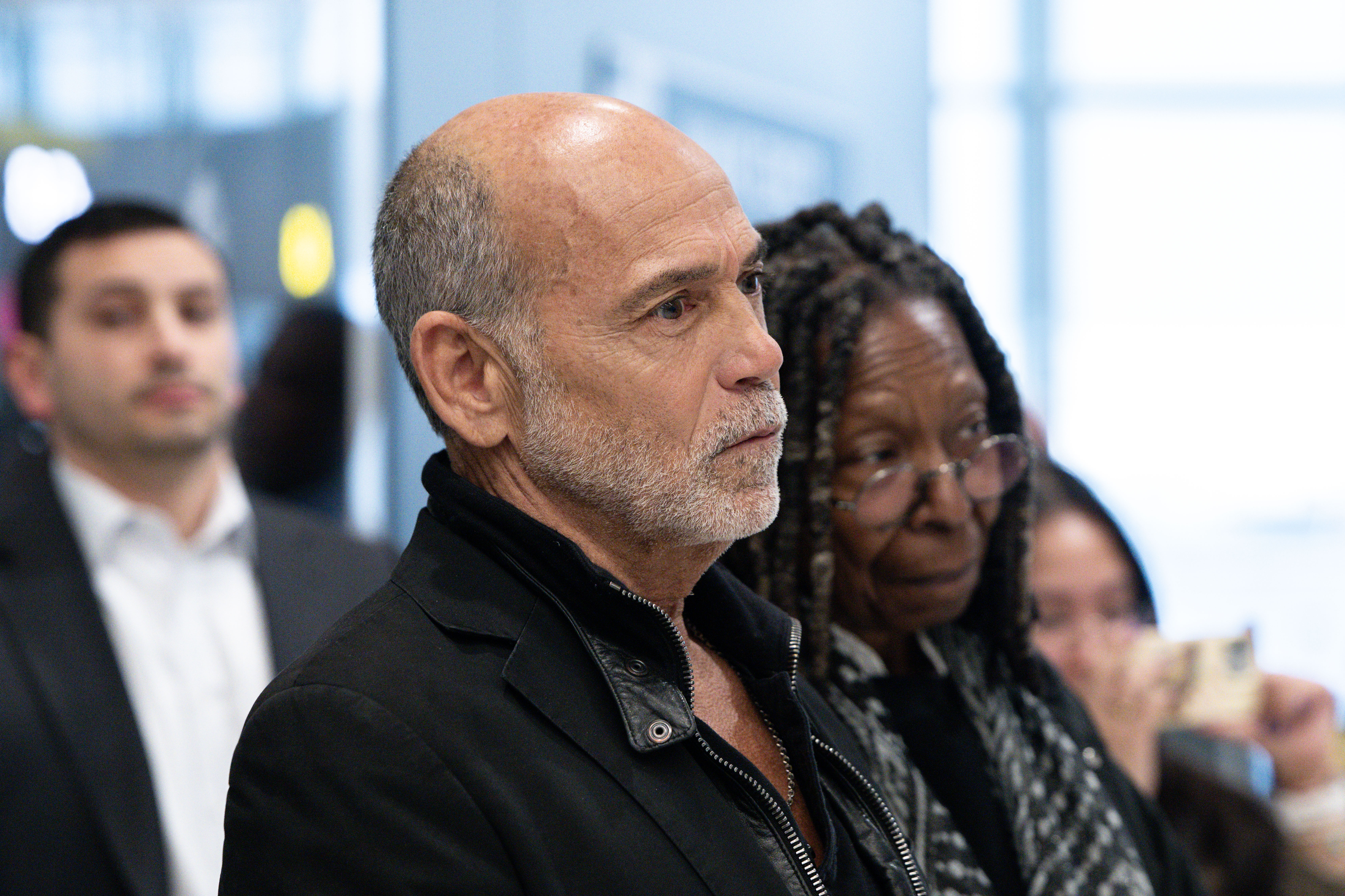 Portraitist Timothy White is pictured at the opening of a photo exhibit called "What Exit: The Spirit of New Jersey: Photographs by Timothy White”, at Newark Liberty International Airport. Saturday, January 17, 2026