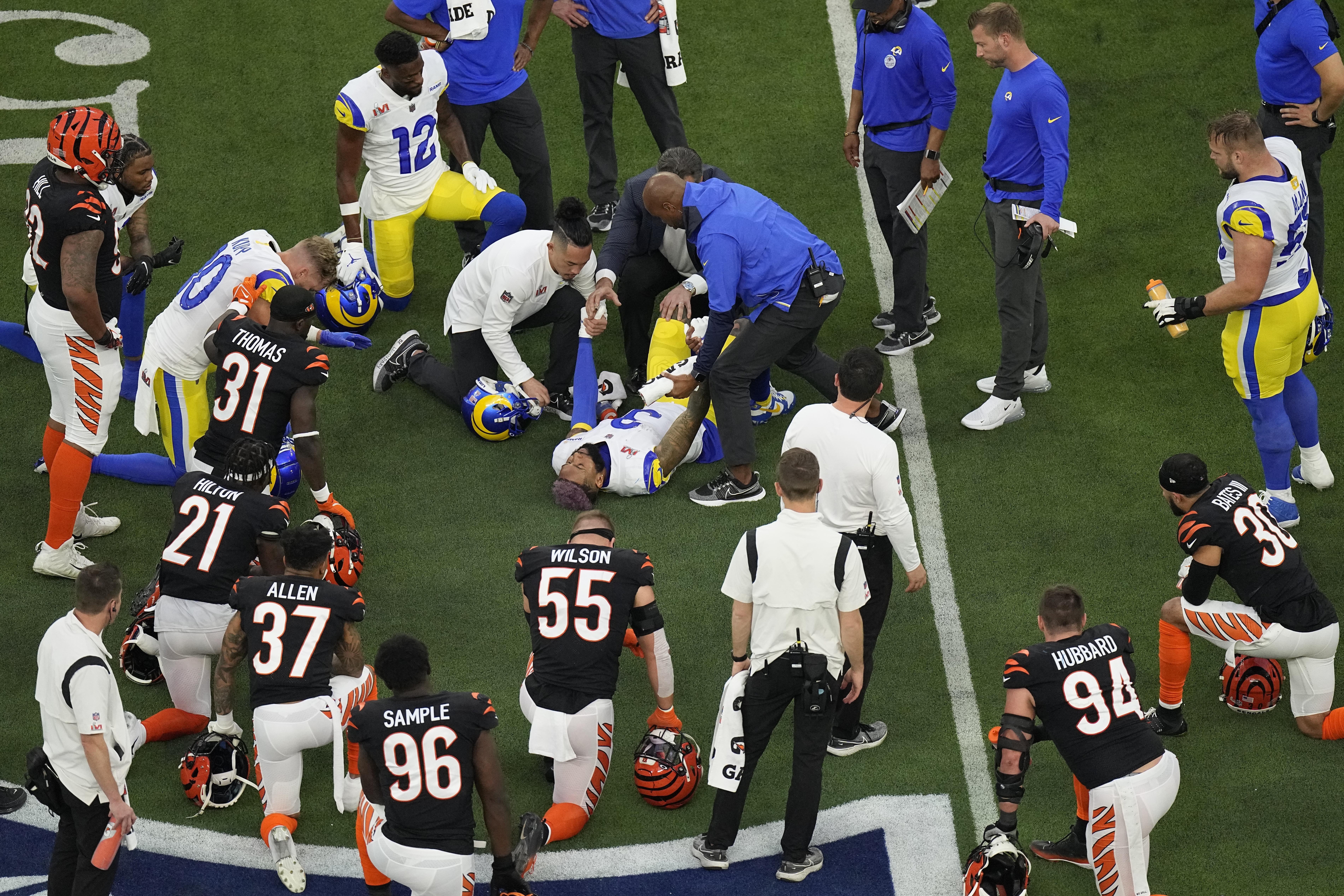 2022 Super Bowl: Rams' Odell Beckham Jr. suffers non-contact knee injury  vs. Bengals 