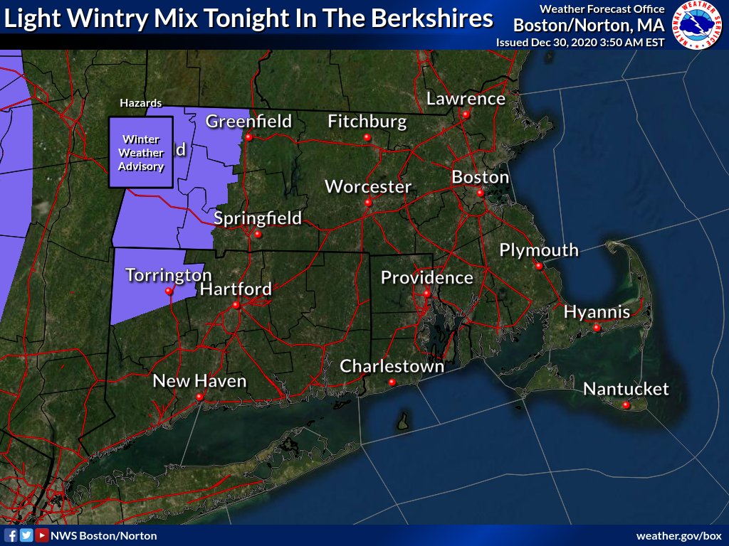 Light snowfall expected in Western Massachusetts on Wednesday ...