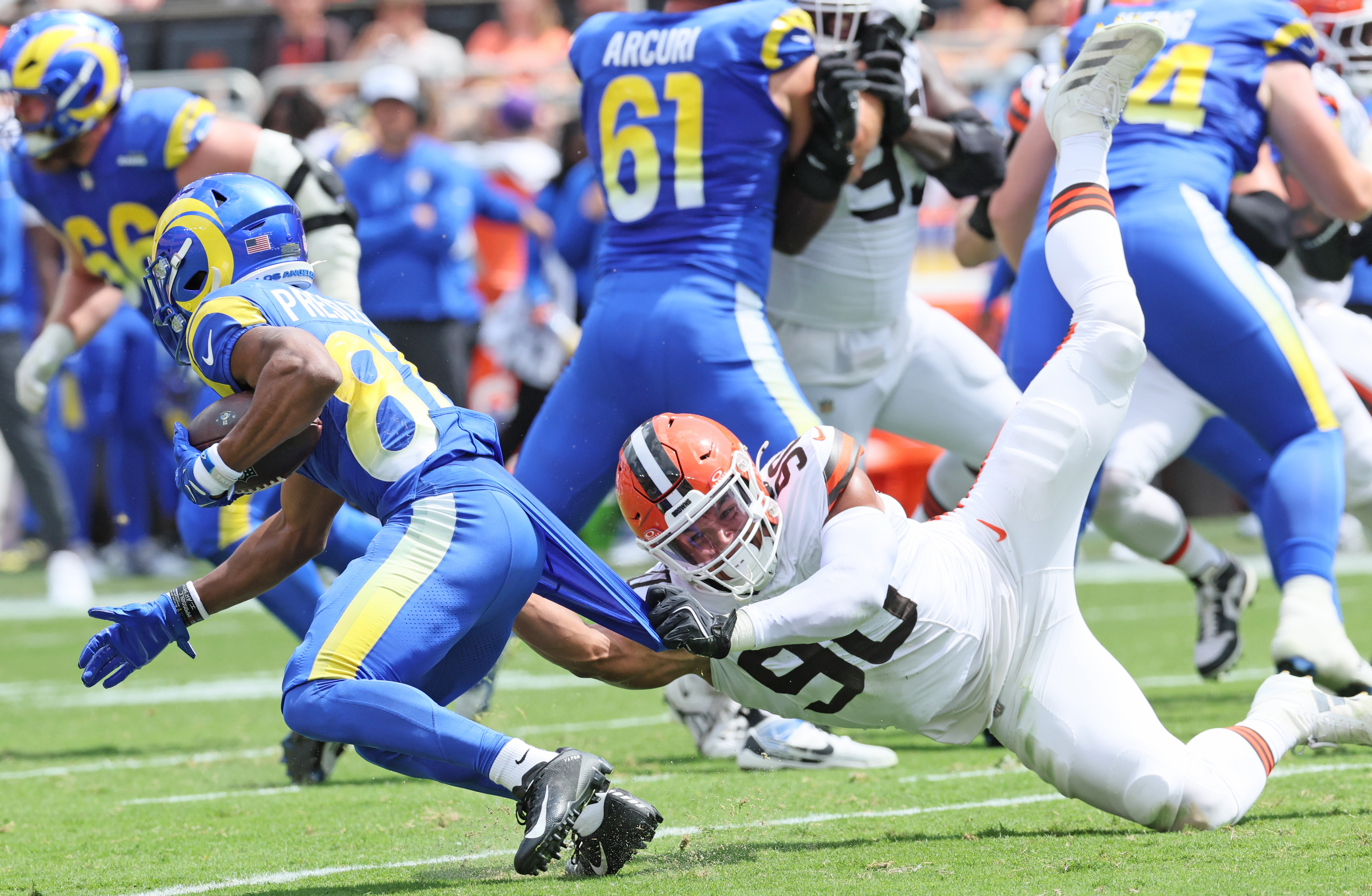 Cleveland Browns vs. Los Angeles Rams in preseason game, August 23 ...
