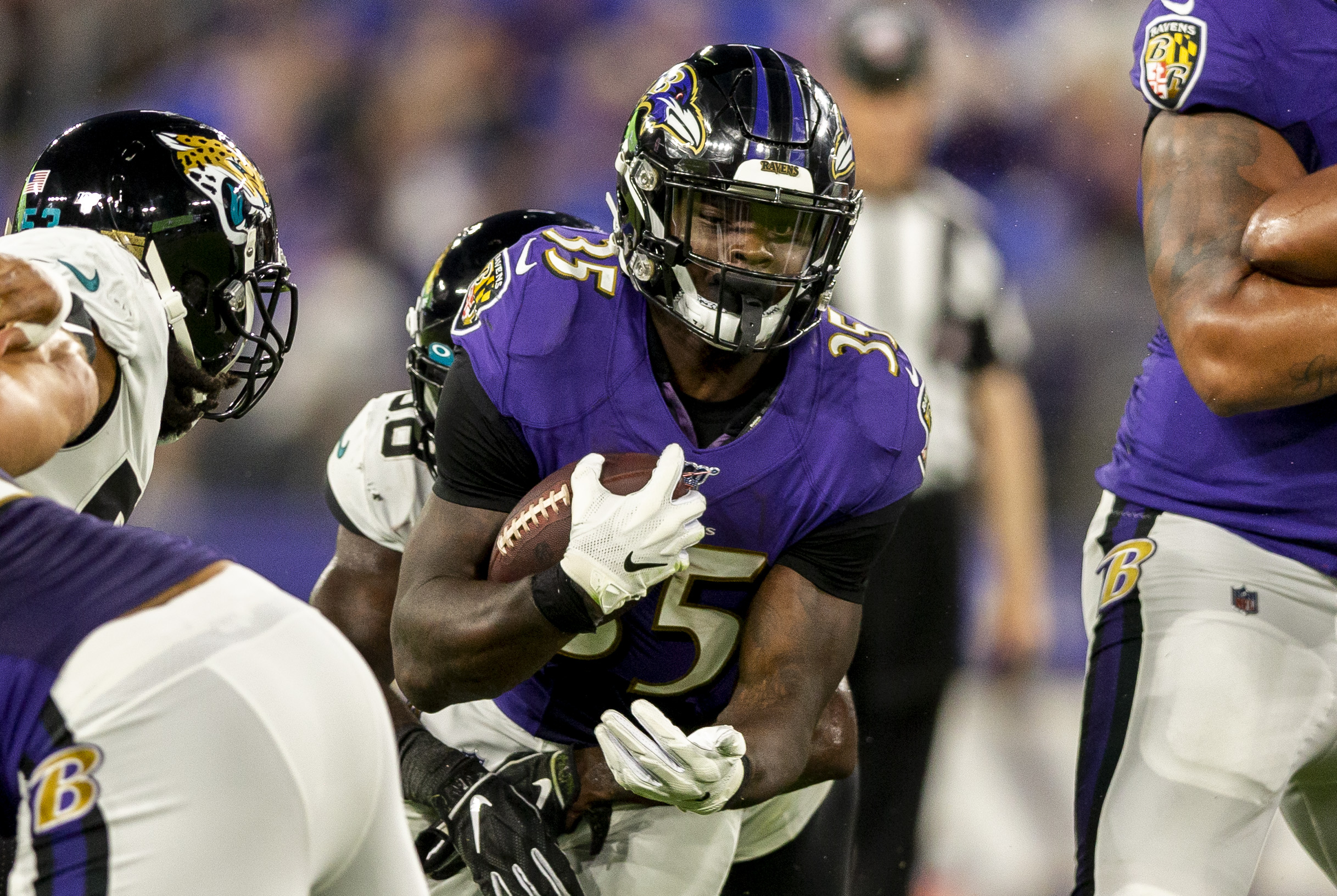 Ravens place Gus Edwards on PUP List, waive five players to get roster to  80 - CBS Baltimore