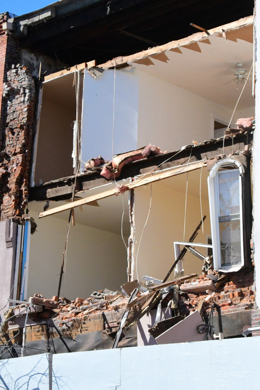 Bricks Fly Onto Route 57 As Warren County Building Facade Collapses