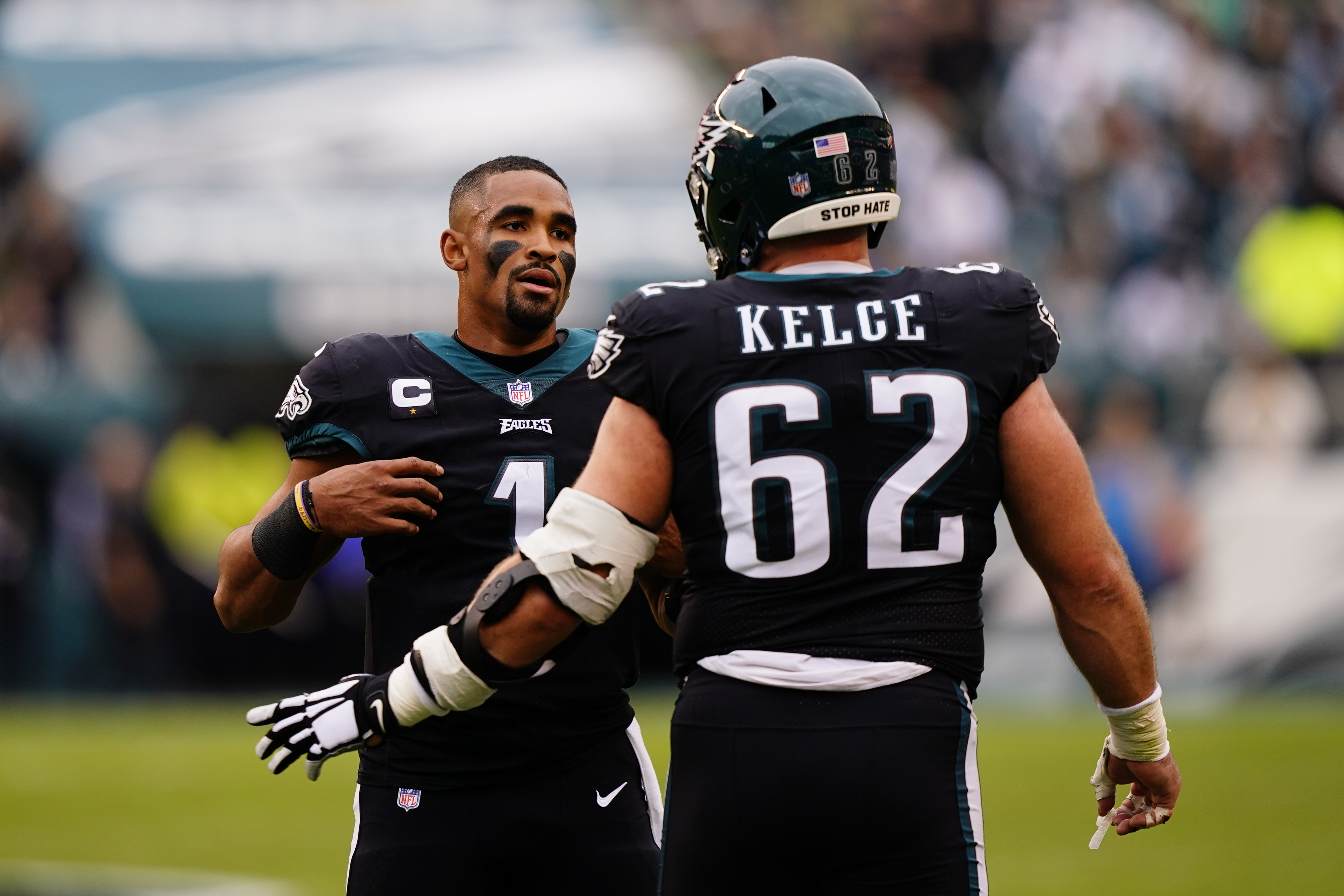 NFL_ Mens Philadelphia''Eagles''Football Jalen Hurts Jason Kelce