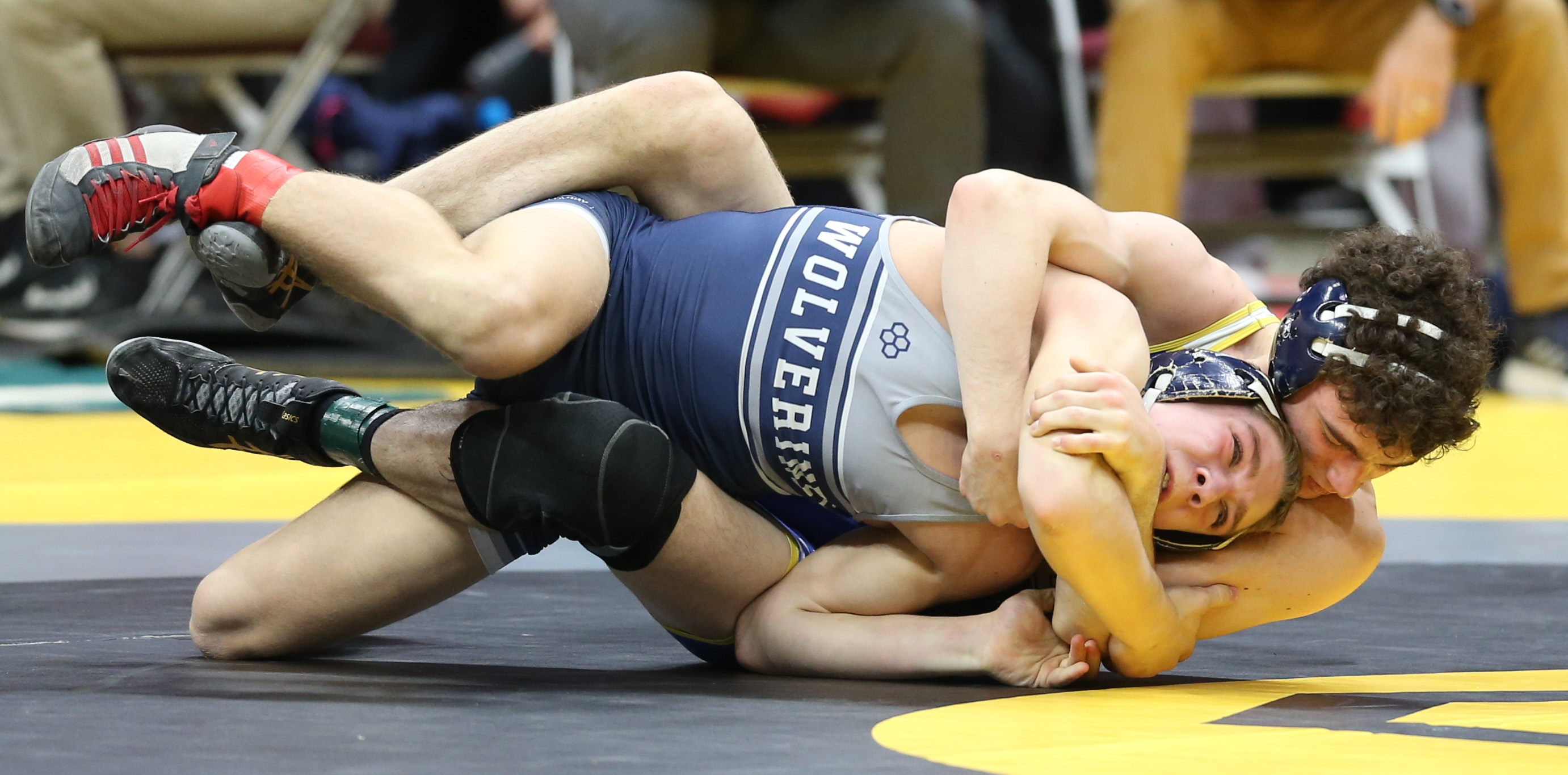 D2 state high school wrestling tournament round one, March 10, 2023