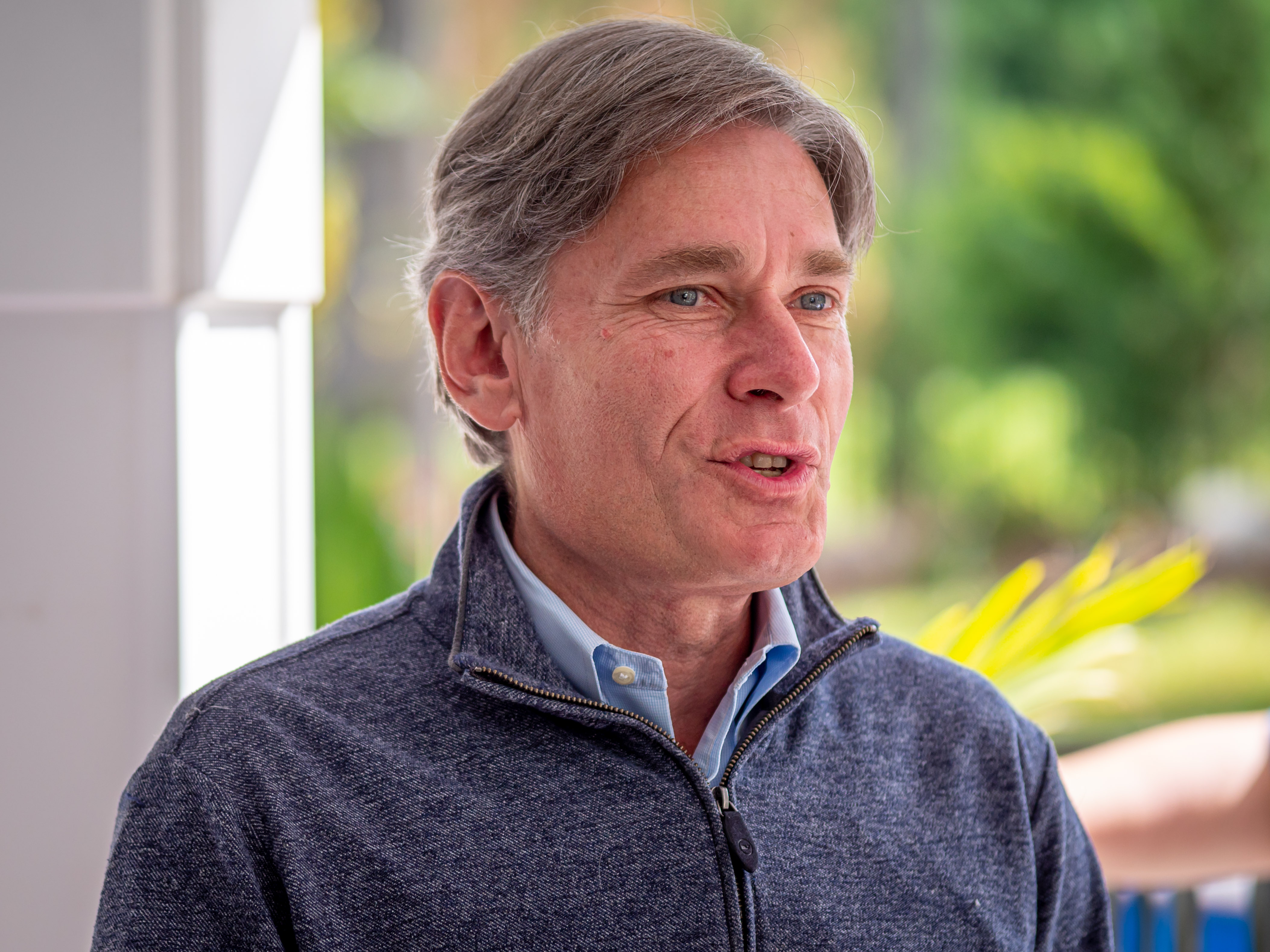 Congressman Tom Malinowski meets with voters in Springfield New Jersey