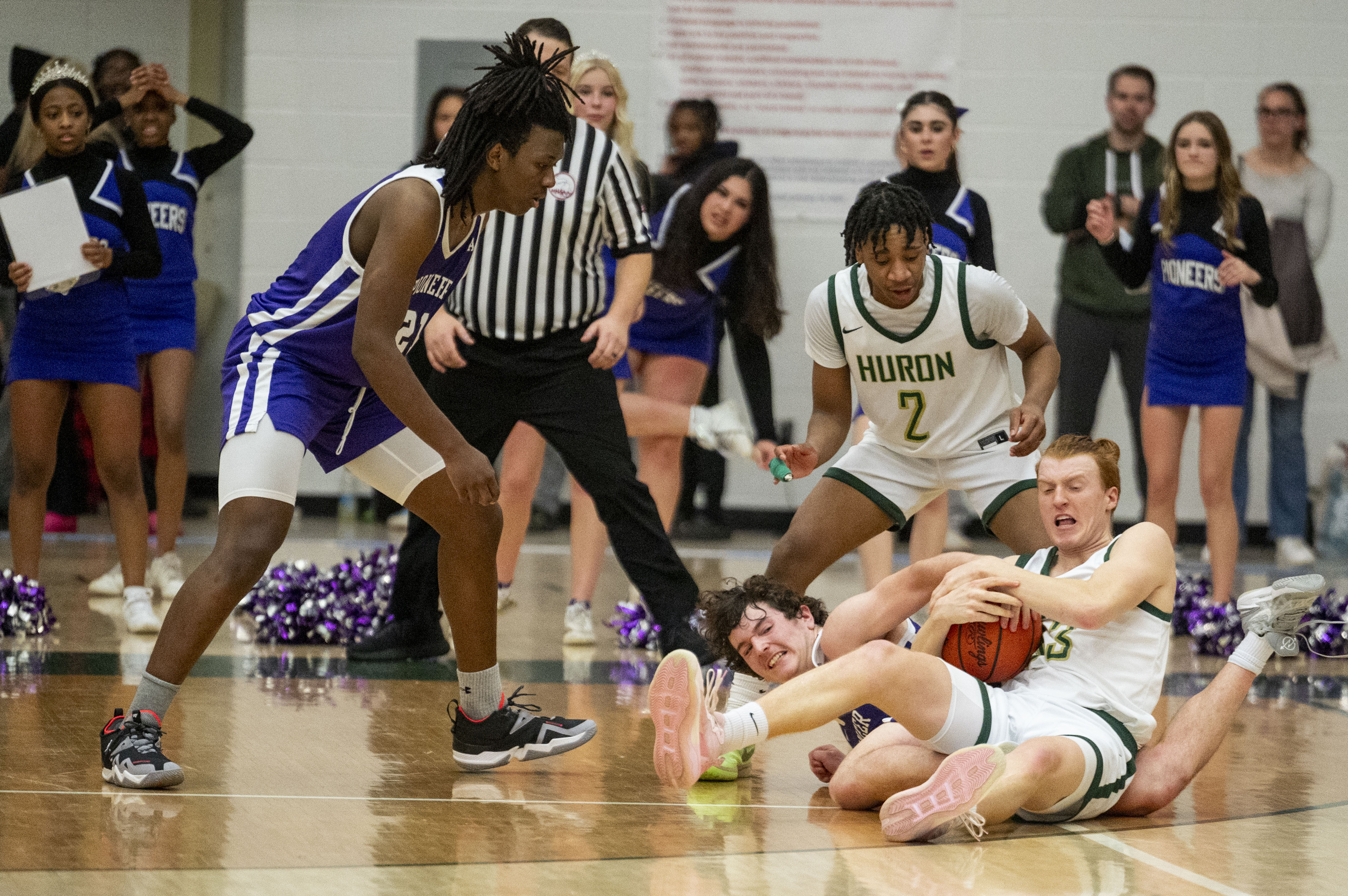 Ann Arbor Huron hosts Ann Arbor Pioneer for boys basketball district ...
