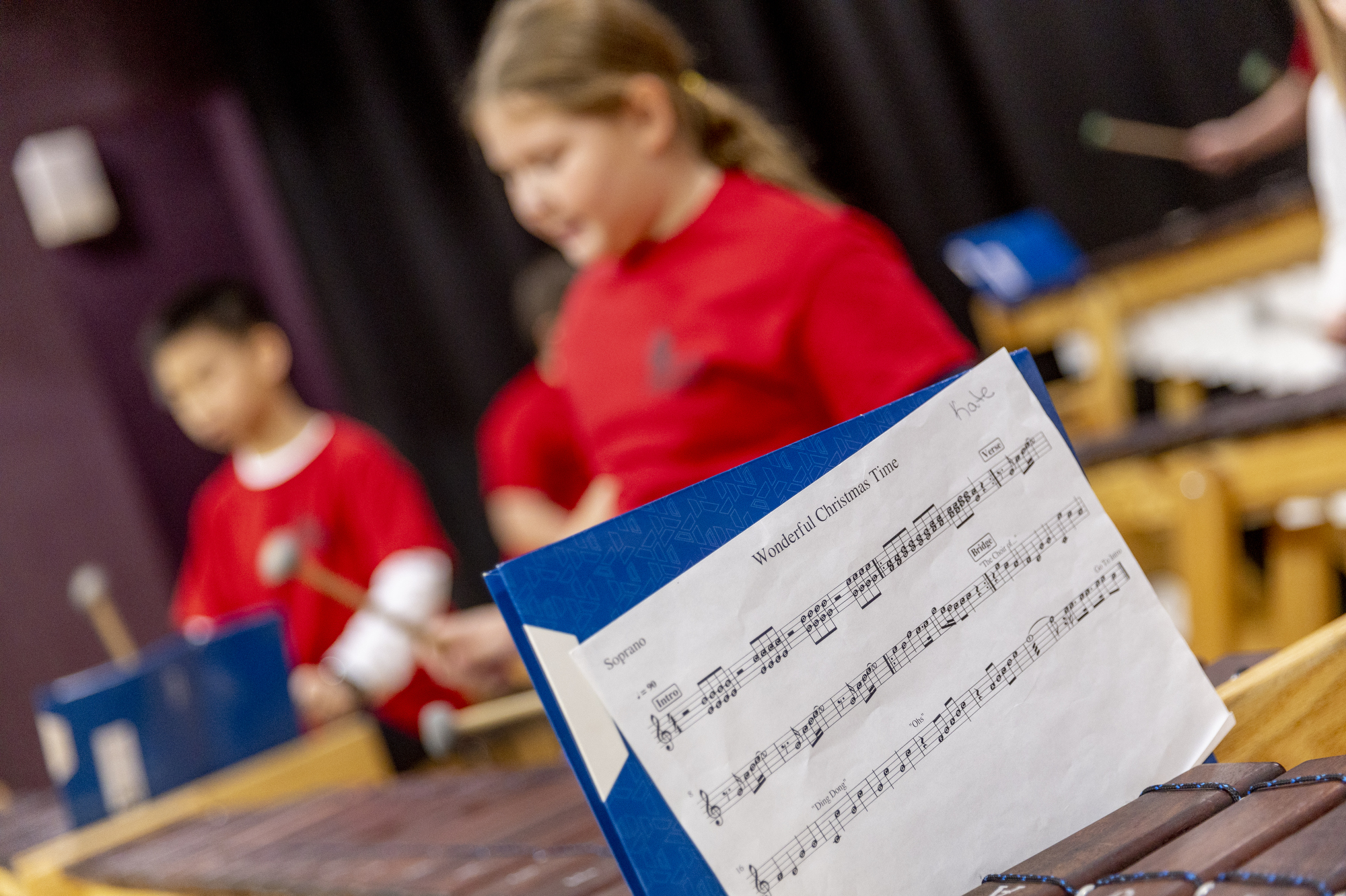 Grand Blanc schools provides unique marimba band class with handmade