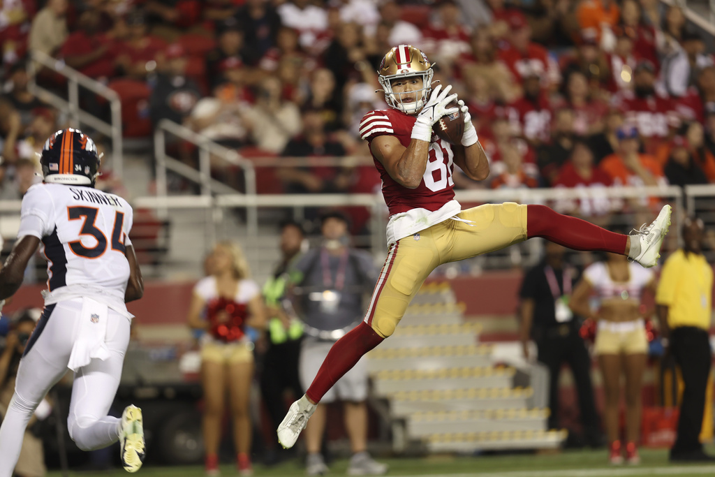 Watch: 49ers' Trey Lance finds Cameron Latu for touchdown vs. Broncos