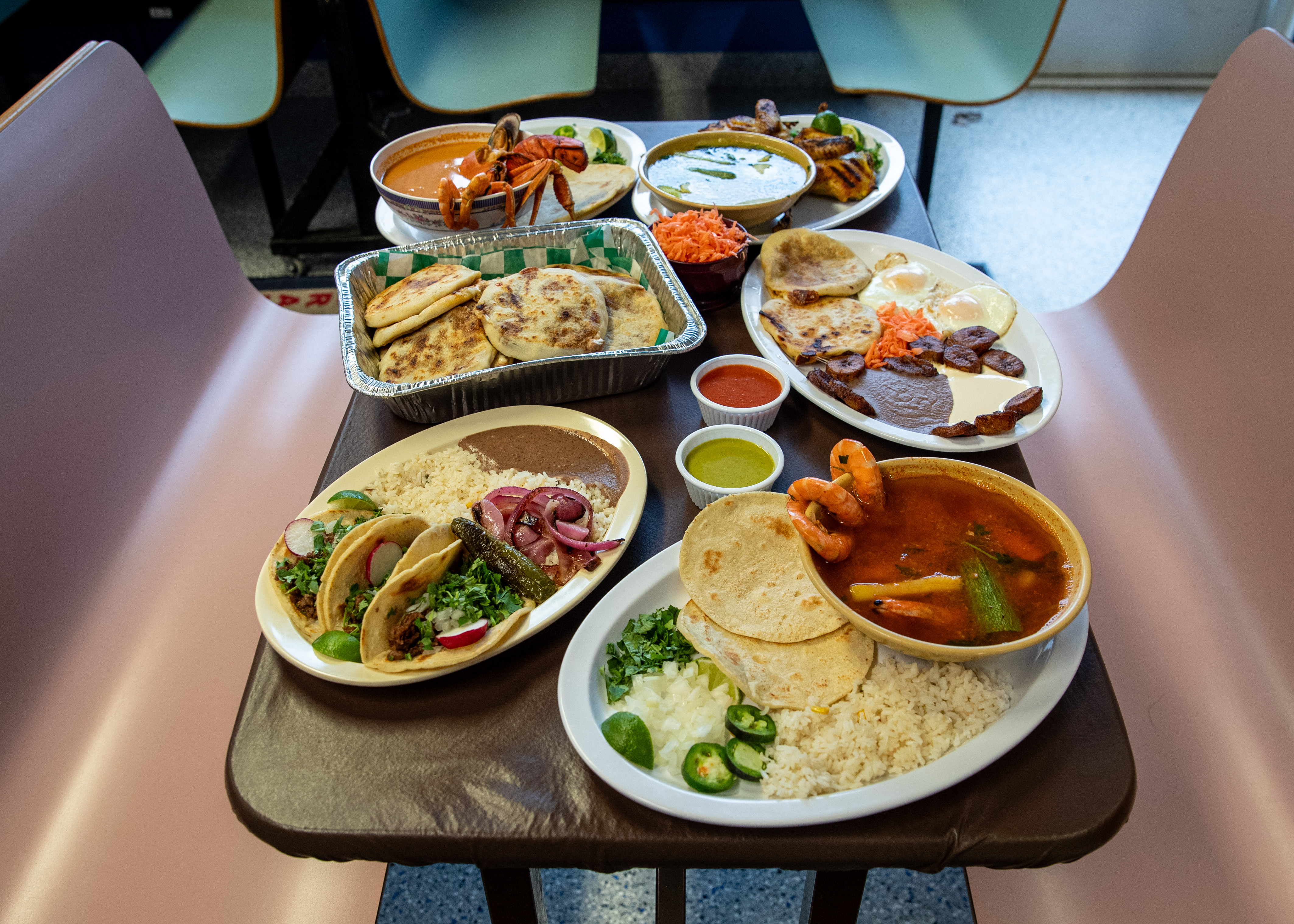 Food at at Pupuseria El Salvador in Wyoming on Thursday, Oct. 19, 2023. (Cory Morse | MLive.com)

