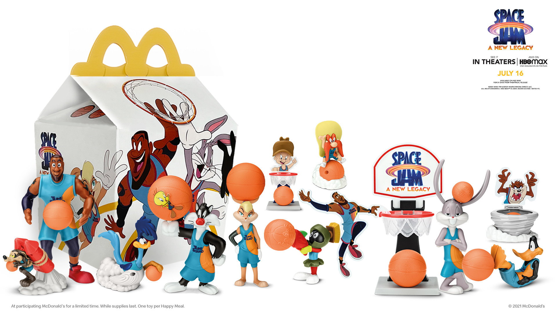2021 McDONALD'S Space Jam New Legacy Lebron Warner Bros HAPPY MEAL TOYS Or Set 