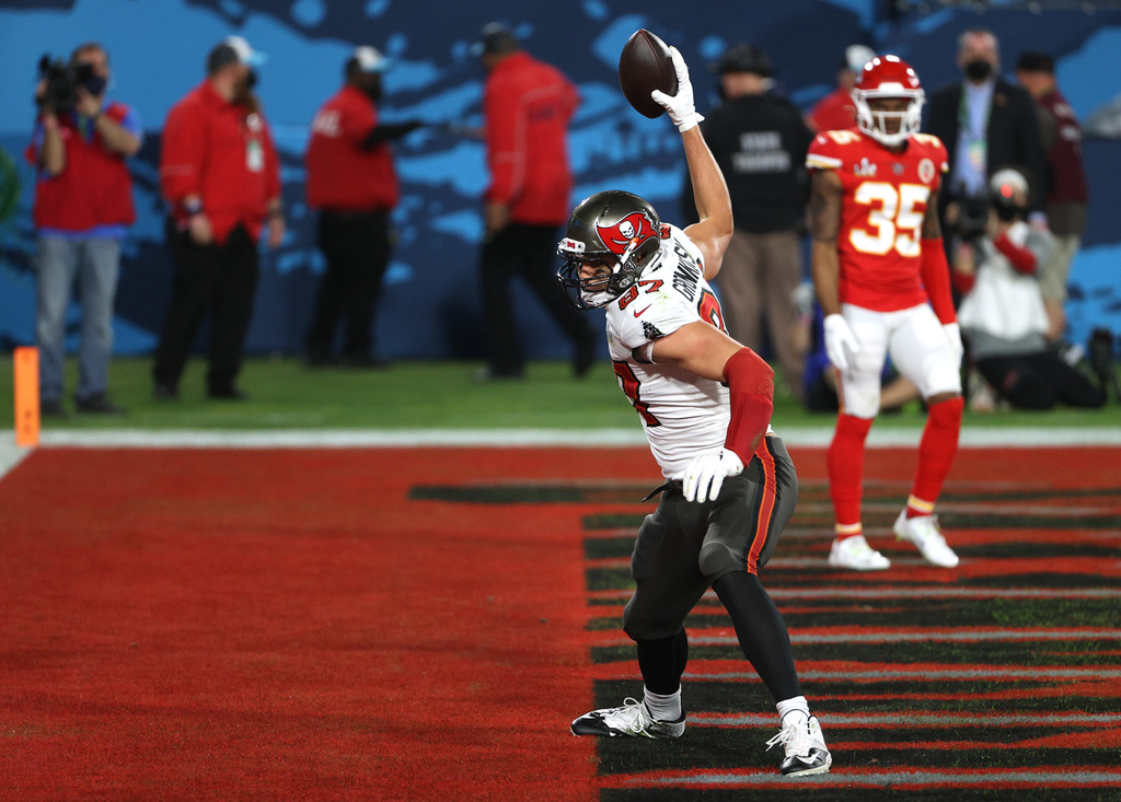 Rob Gronkowski Super Bowl LV Touchdown Spike Tampa Bay