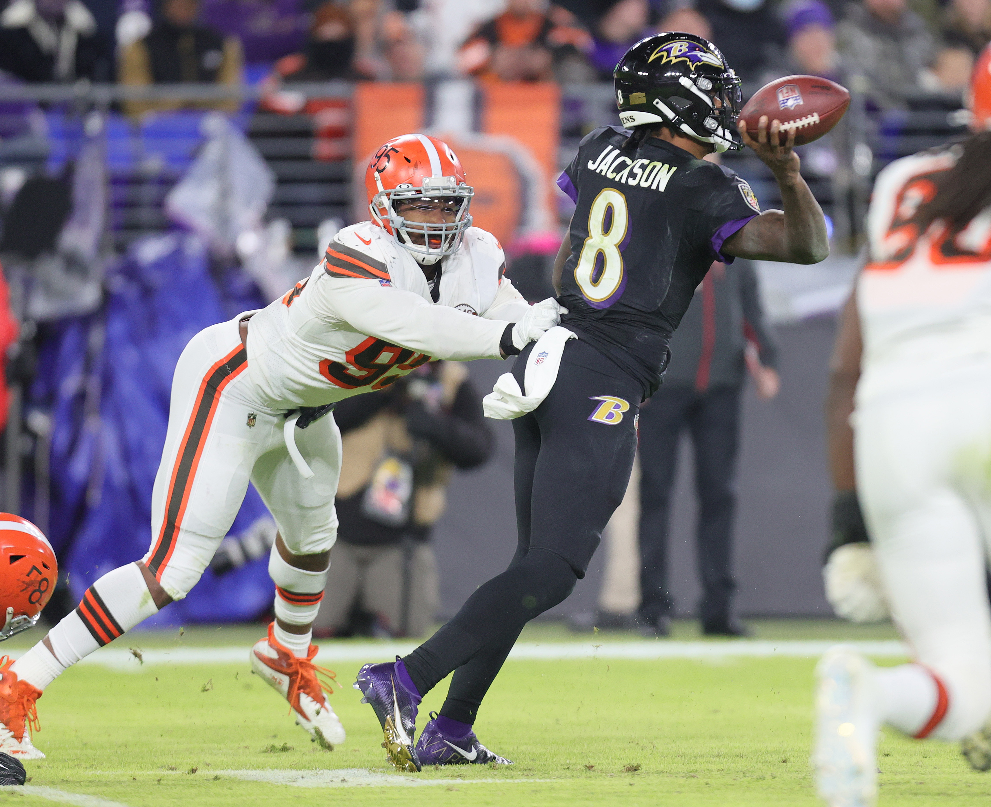 Myles Garrett Takes Heat for Dapping Up Lamar Jackson After