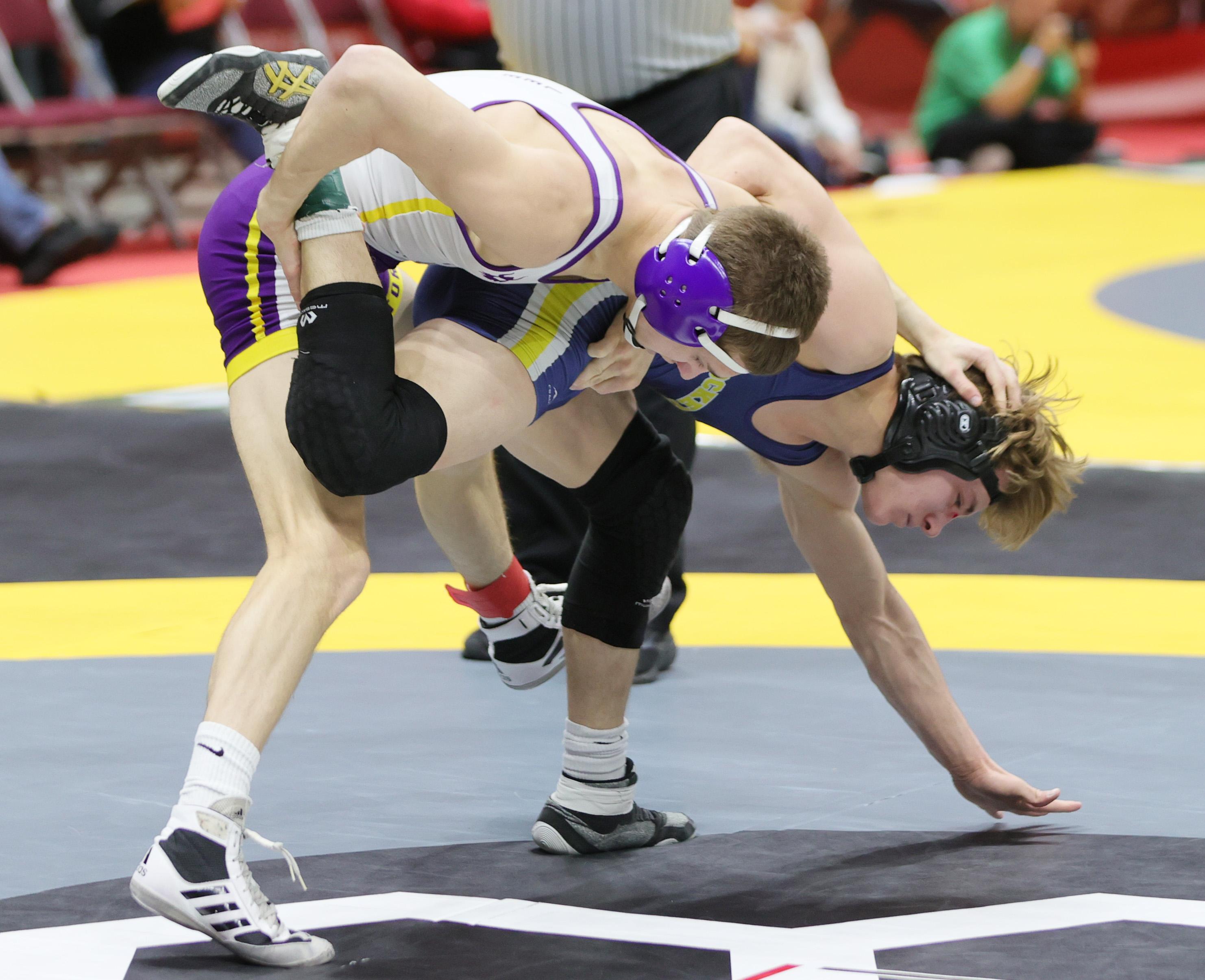 D2 state high school wrestling tournament round one, March 10, 2023