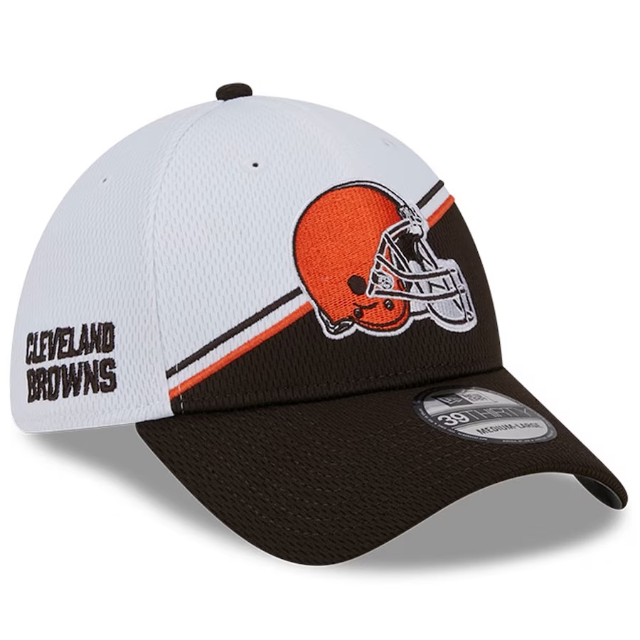 Cleveland Browns NFL New Era 9FIFTY Snapback Hat Cap White Big Logo For  Players